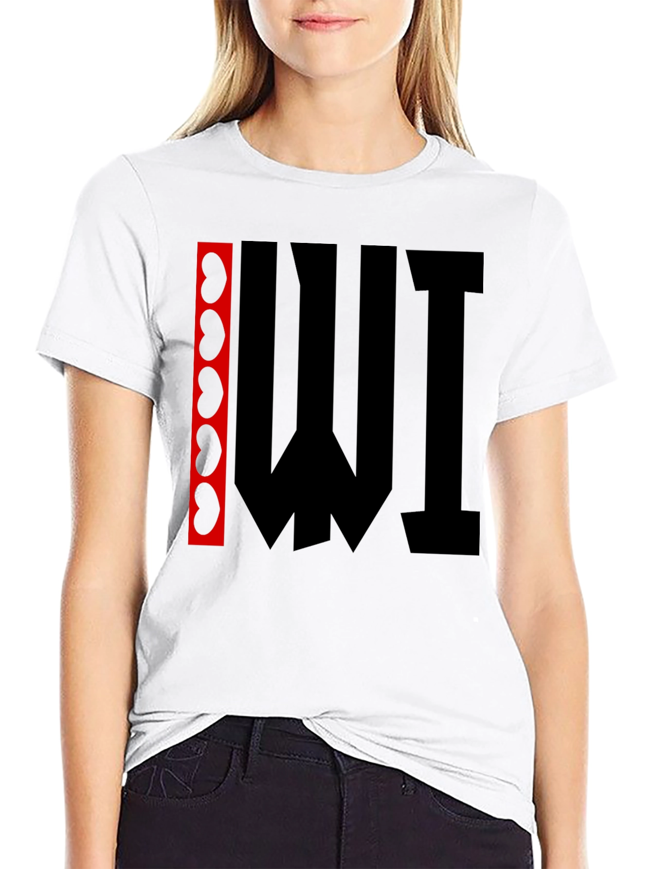 Black Abstract Graphic Print T-Shirt - Black view 9