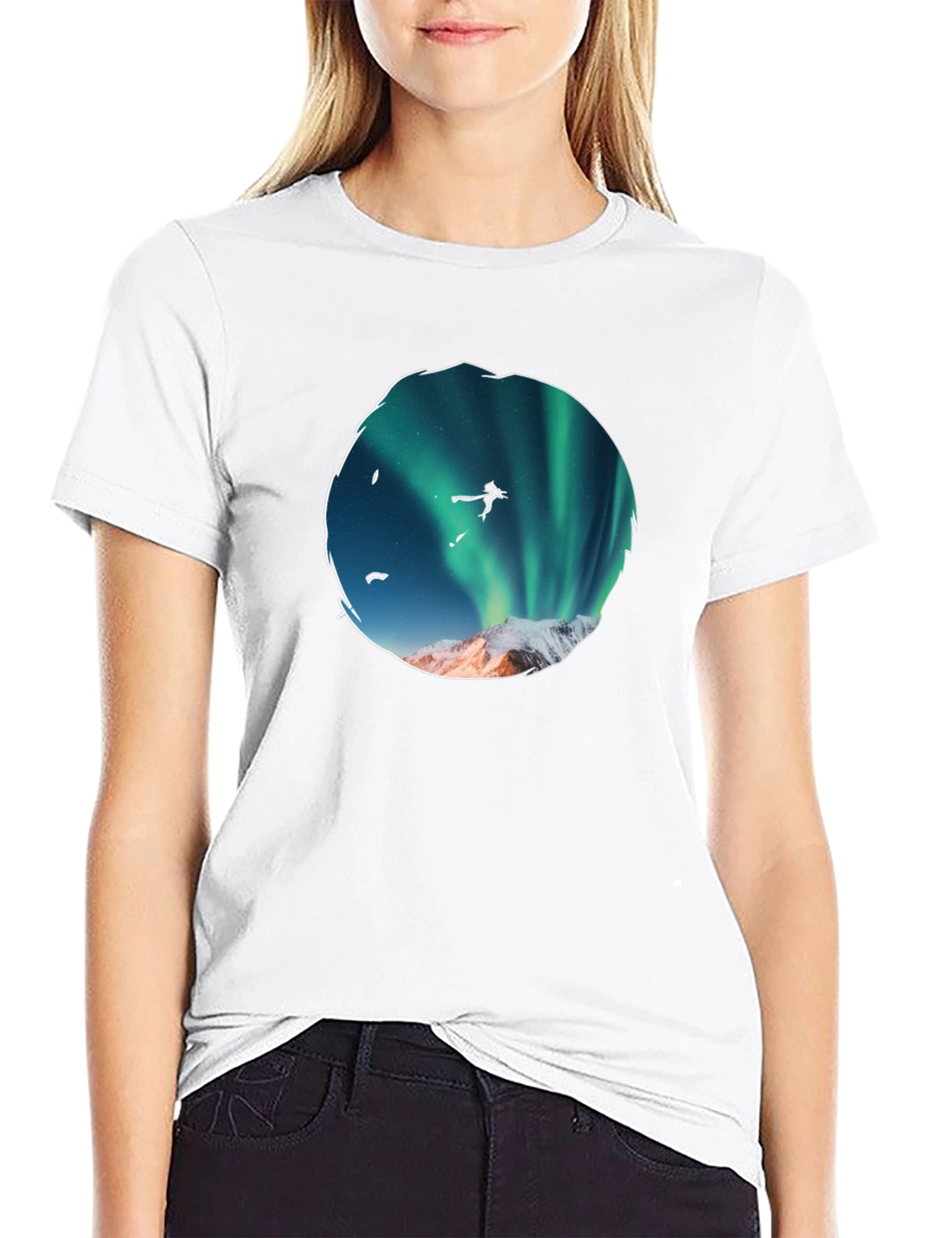 Aurora Skydiver Graphic Tee - Black - 9
