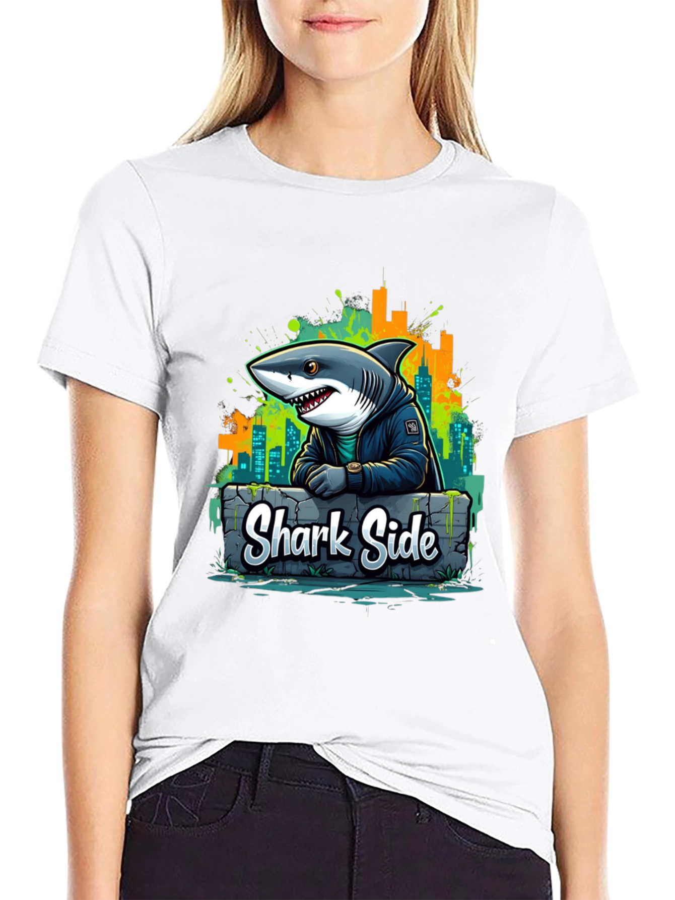 Shark Side T-Shirt: Urban Cool - 9