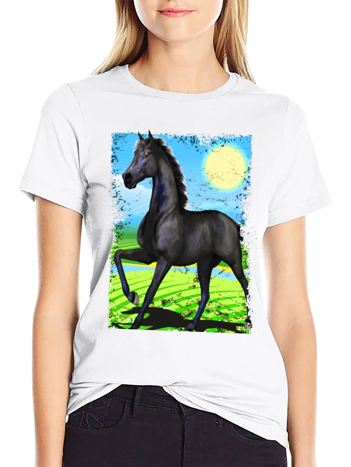 Black Black Horse Graphic Tee - Men's Fashion view 9