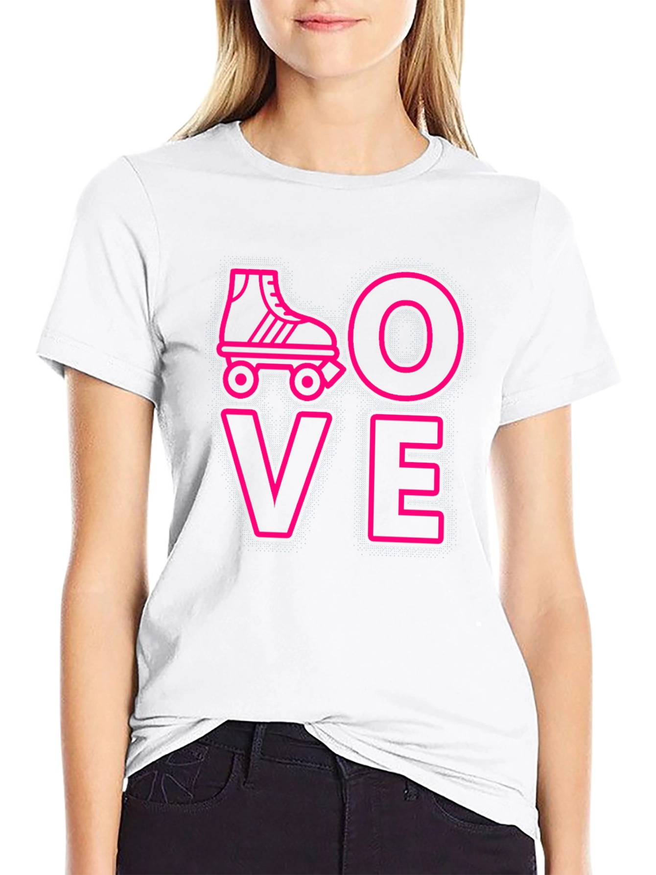 Black Love Roller Skating T-Shirt view 9