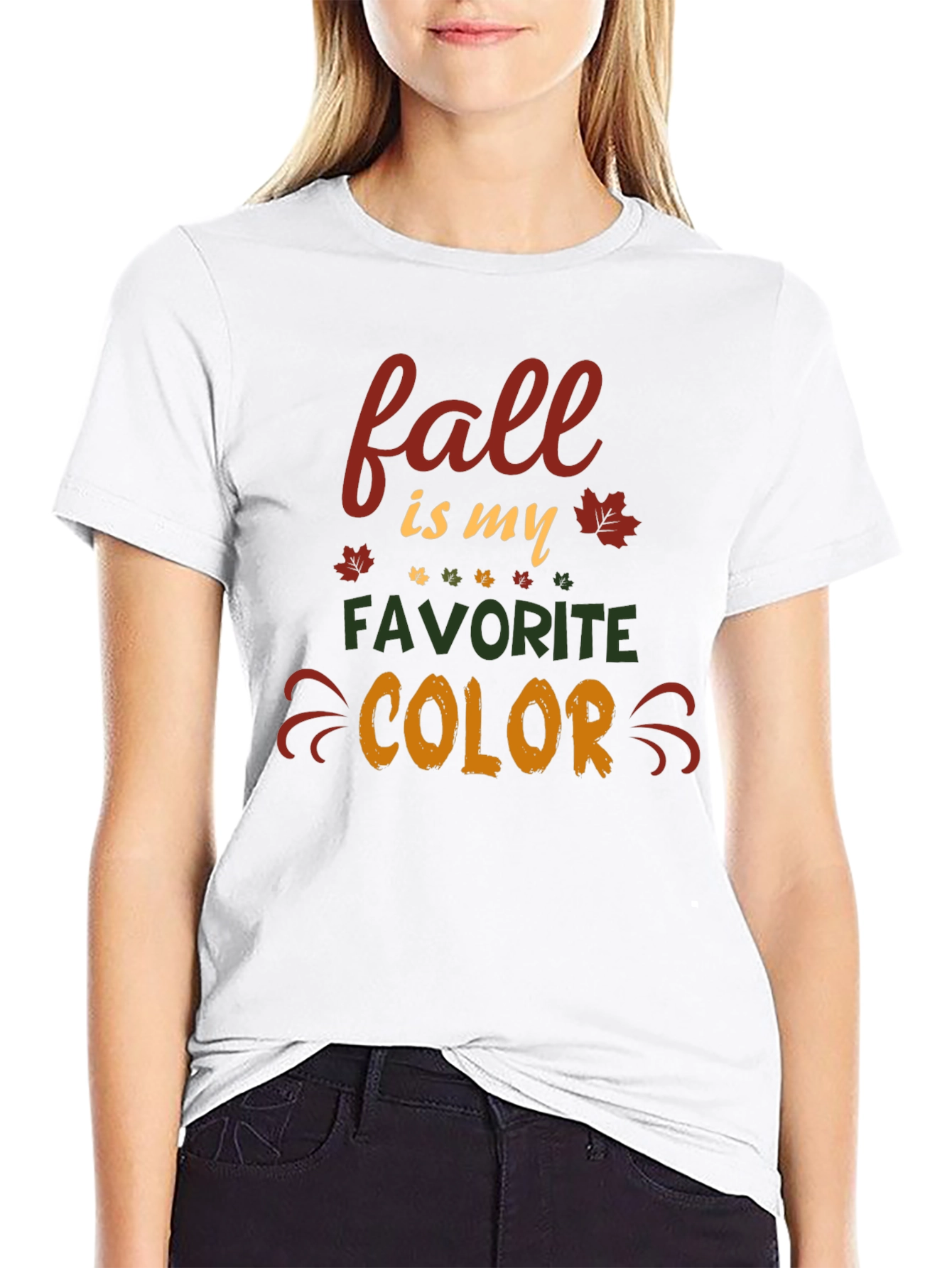 Black Fall is my favorite color T-shirt view 9