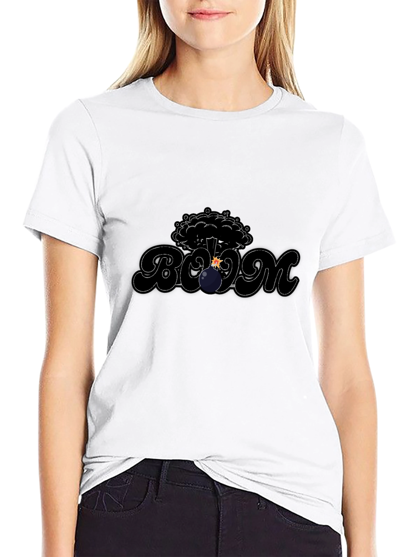 Black Boom Graphic T-Shirt - Explosive Style view 9
