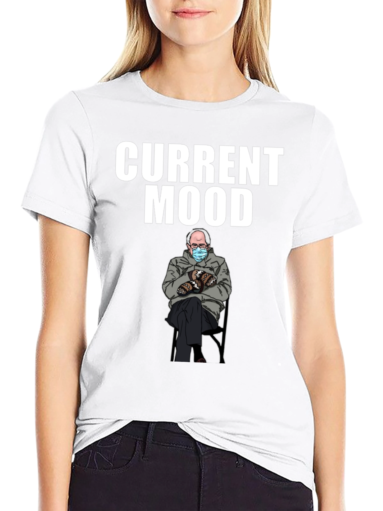 Black Current Mood Bernie T-Shirt view 9