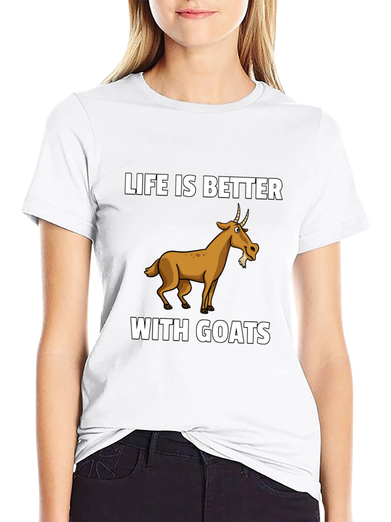 Black Life is Better with Goats Graphic T-Shirt view 9