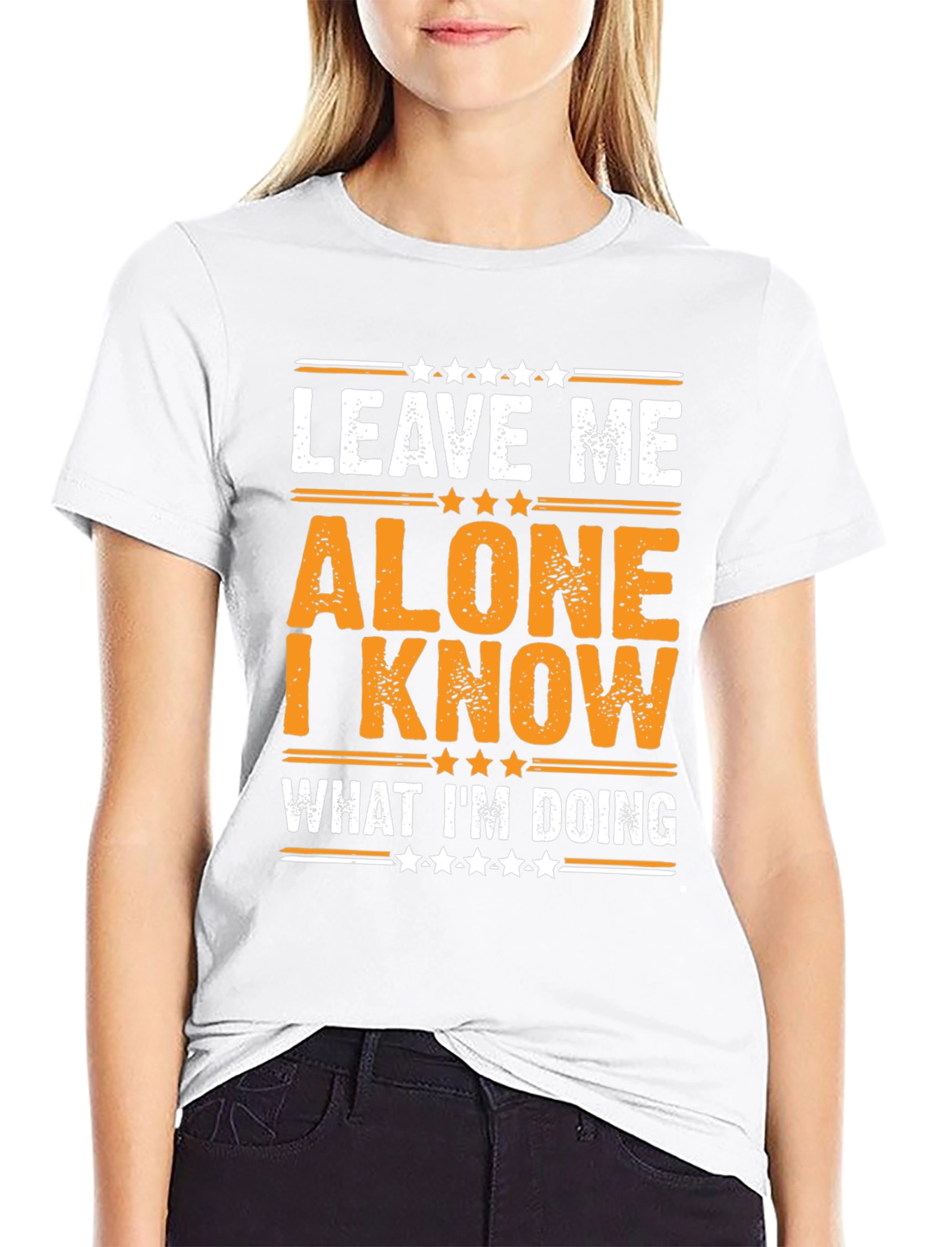 Black Leave Me Alone T-Shirt - I Know What I'm Doing Funny Tee view 9