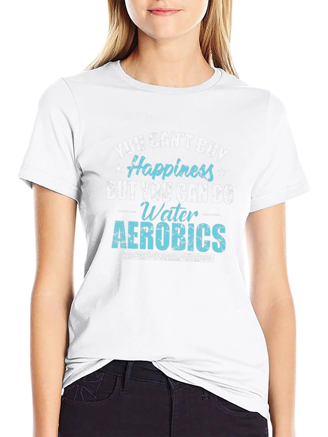 Black Water Aerobics Happiness T-Shirt view 9