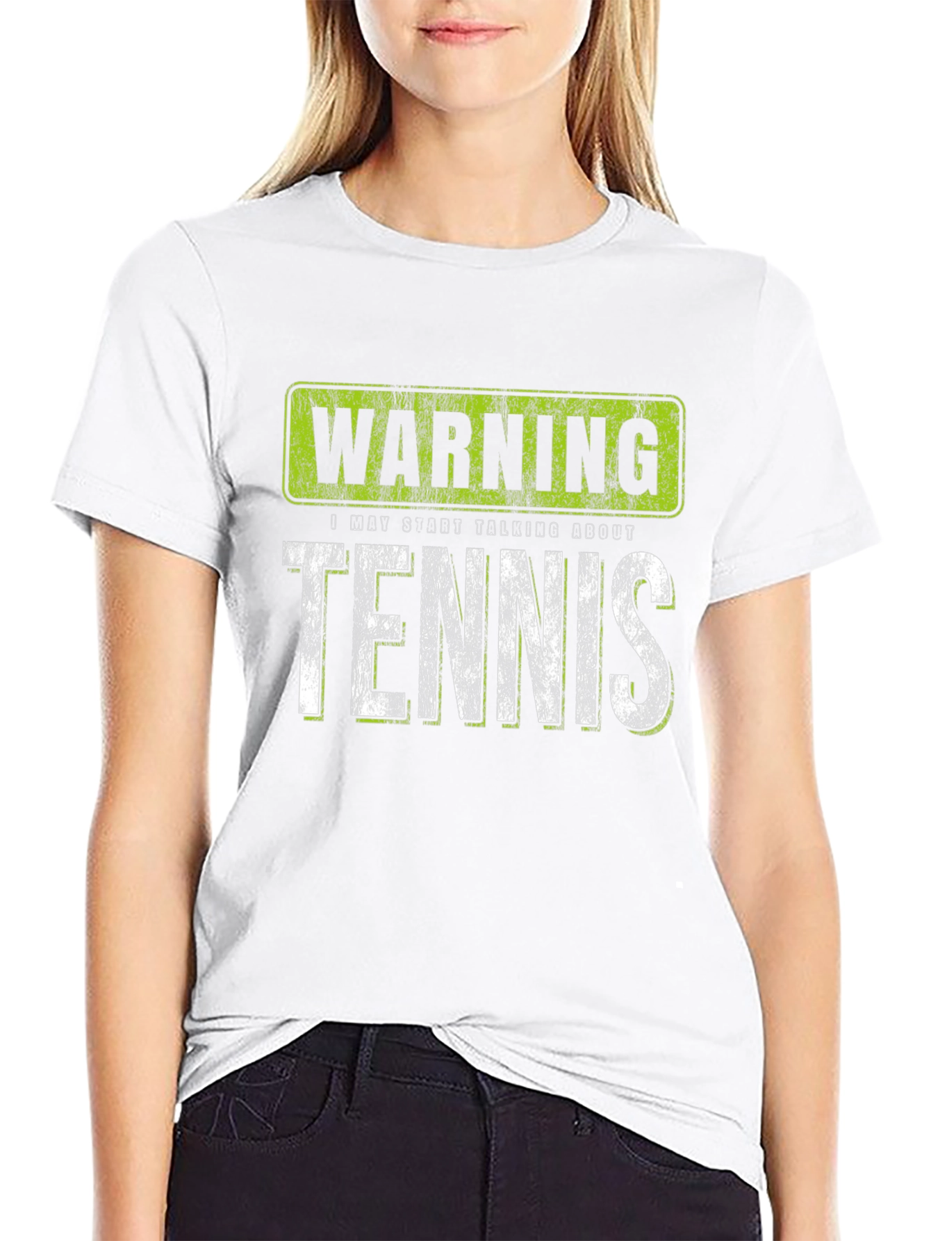 Black Warning: May Start Talking About Tennis T-Shirt view 9