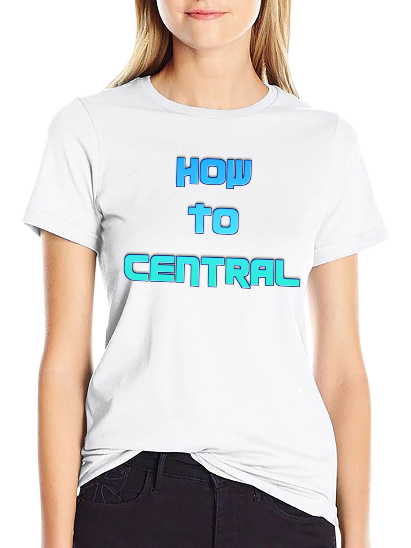 Black How To Central Graphic Tee - Black Cotton Blend view 9