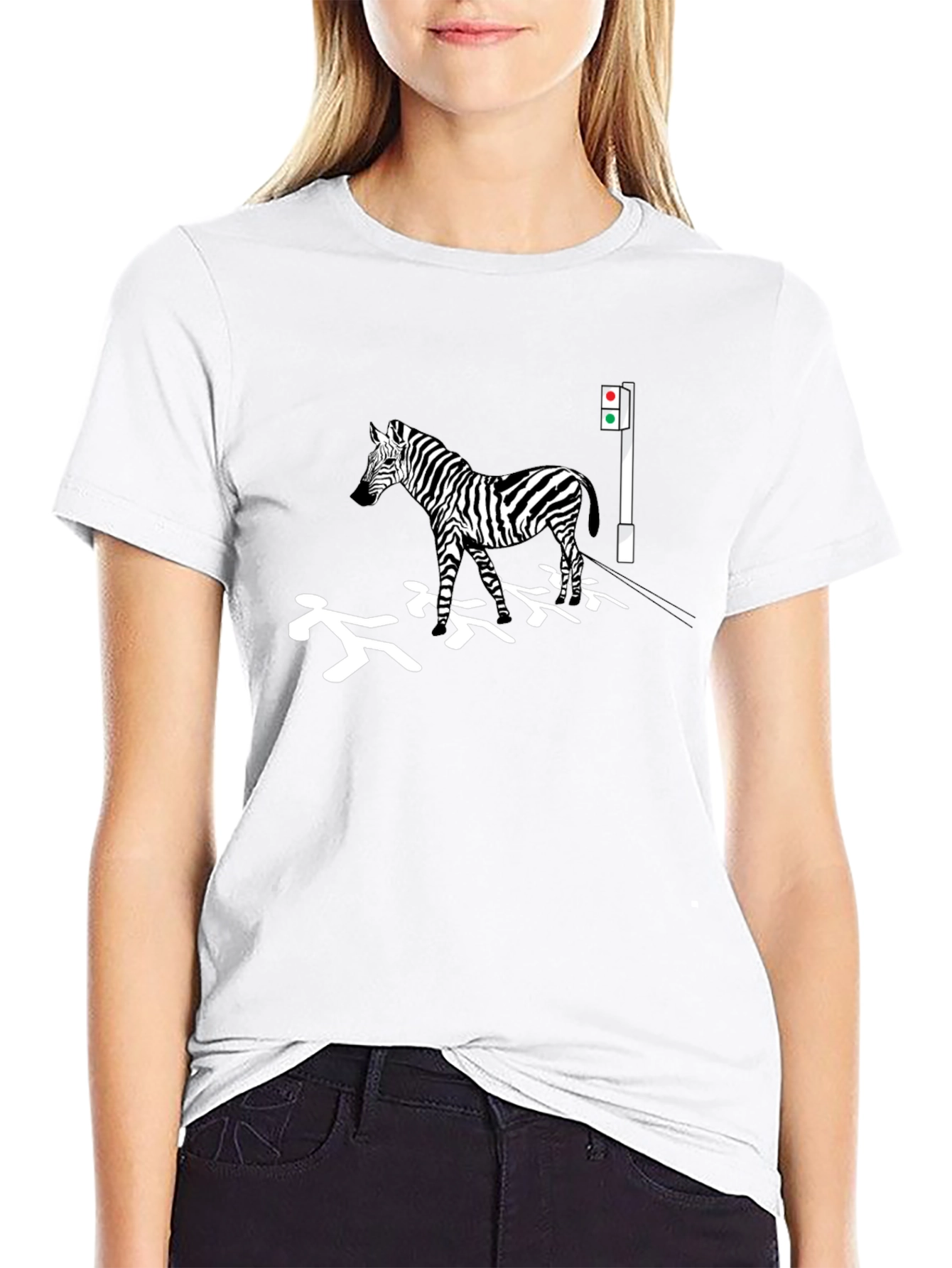 Black Zebra Crossing T-Shirt view 9