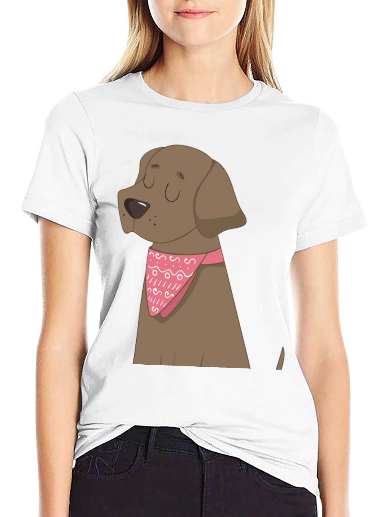 Black Dog Graphic T-Shirt, Black Cotton Blend view 9
