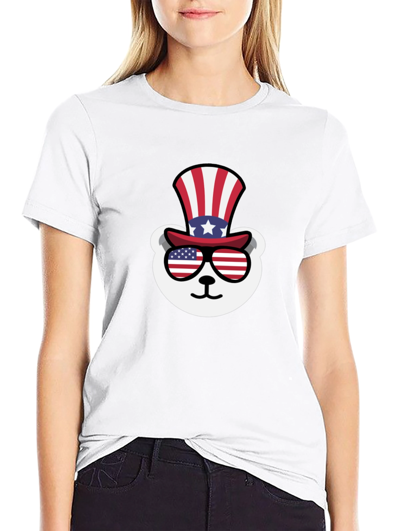 Black Patriotic Bear T-Shirt view 9