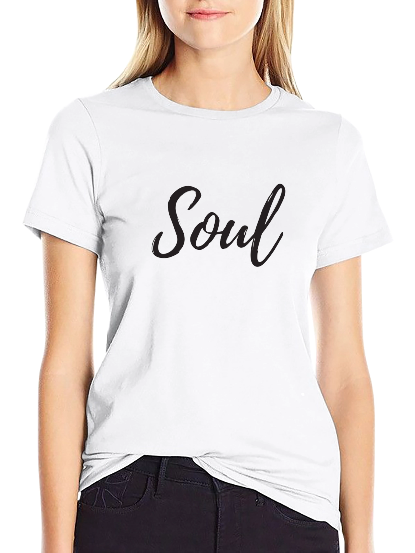 Black Soulful Black Tee: Express Your Inner Self view 9