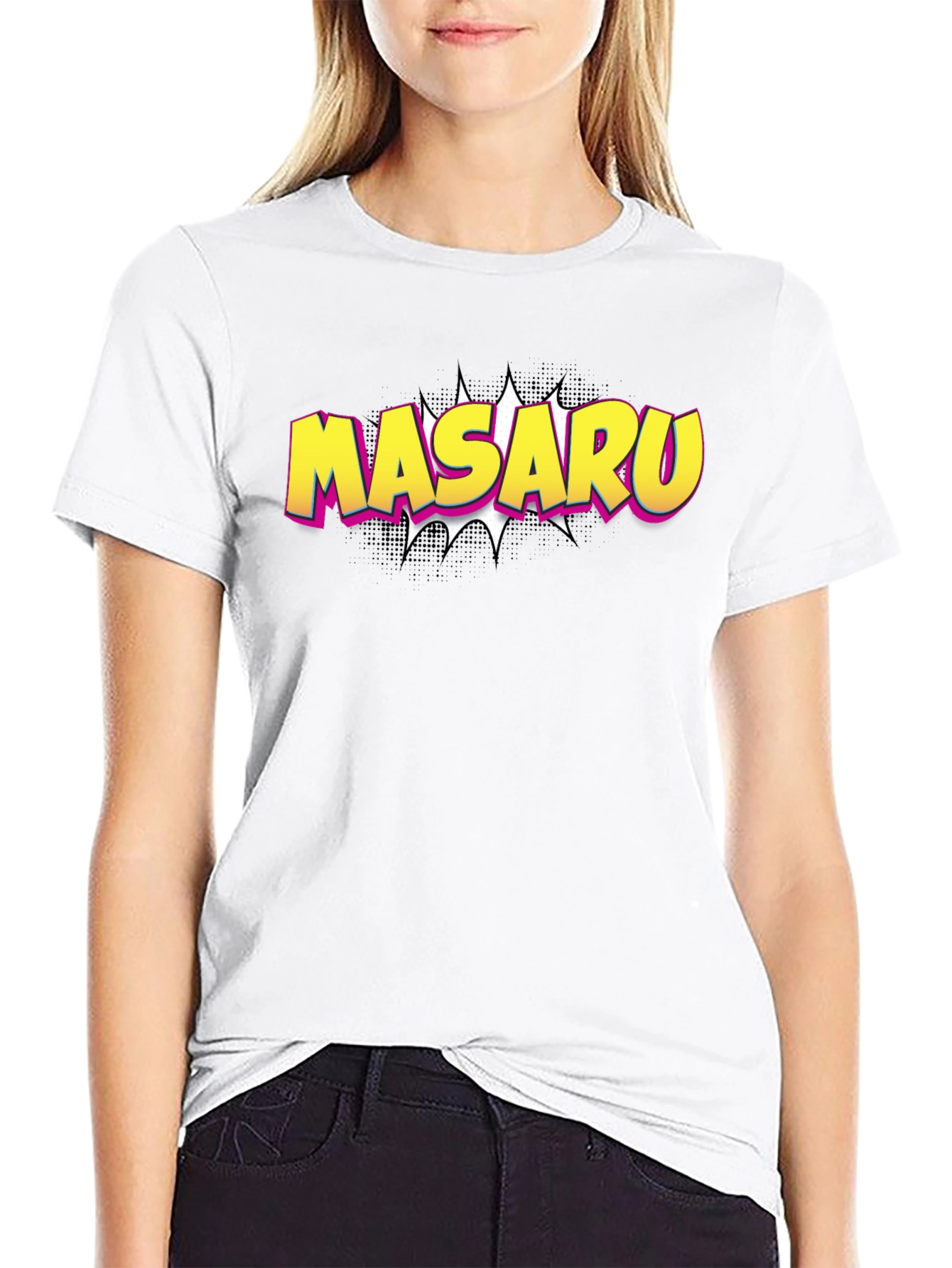 Black Masaru Graphic T-Shirt - Stylish Pop Art Tee view 9