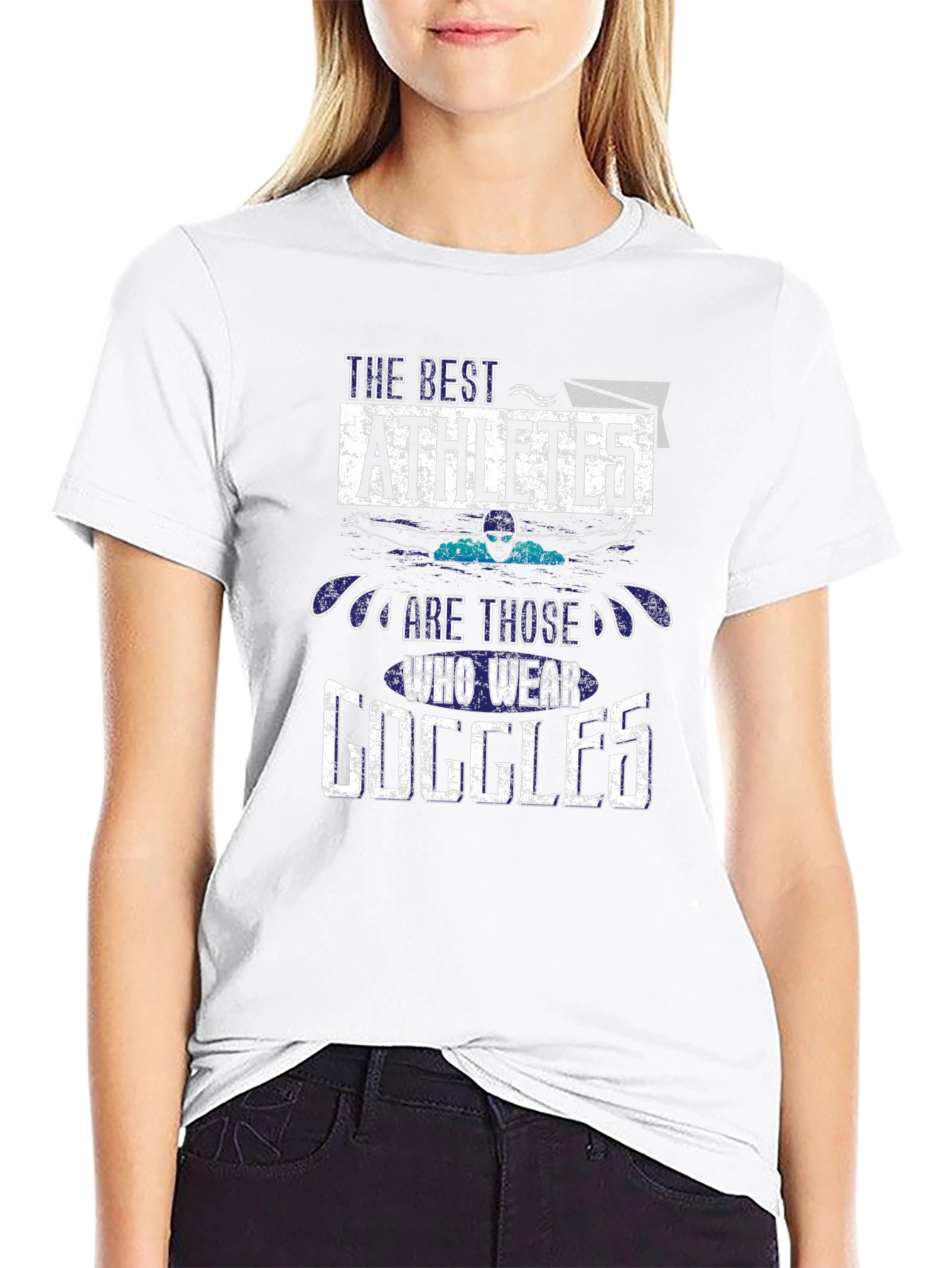 Black Athlete Goggles T-Shirt: The Best Wear Goggles view 9