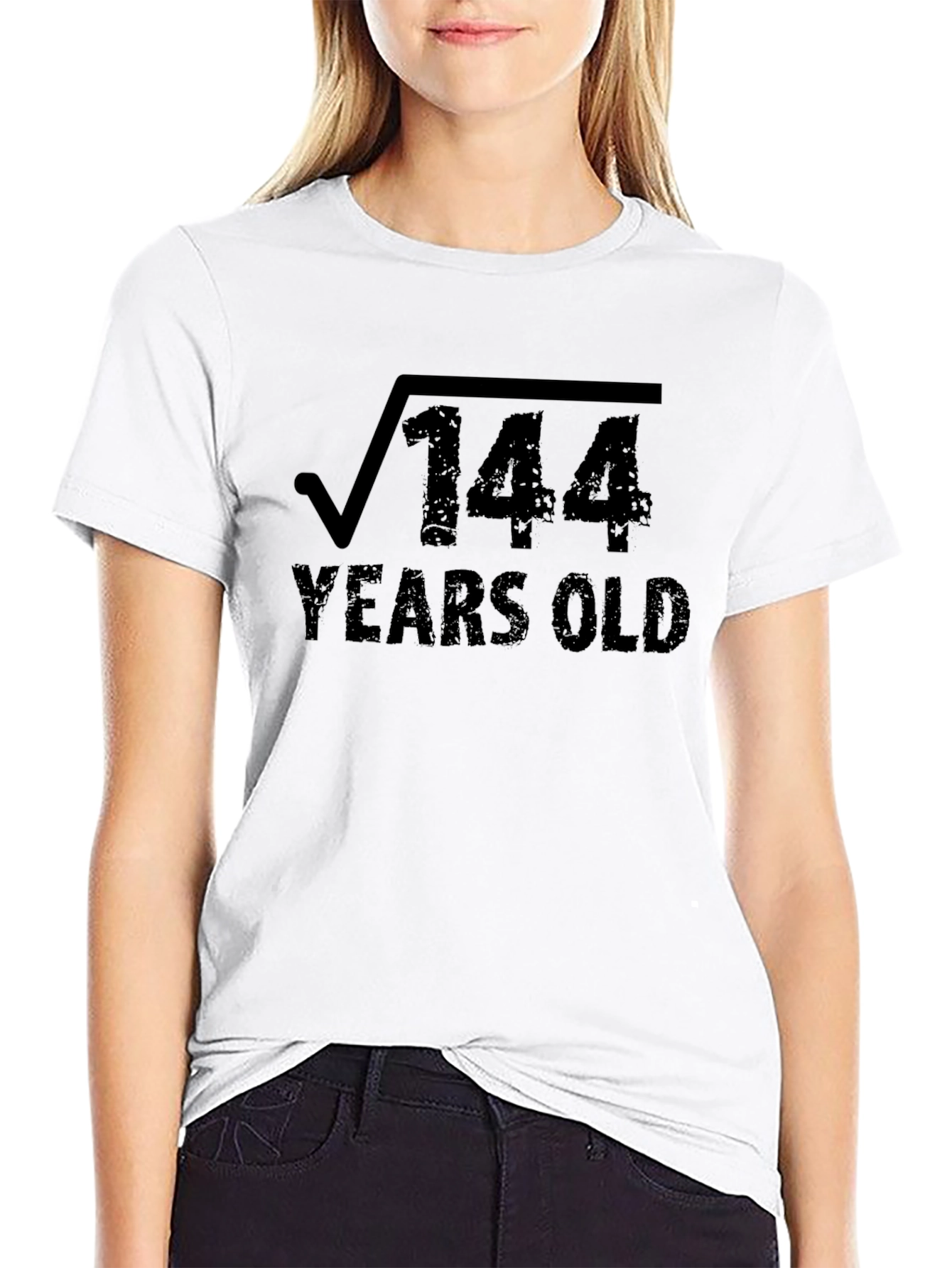 Black Funny Math Birthday T-Shirt - Square Root of 144 view 9