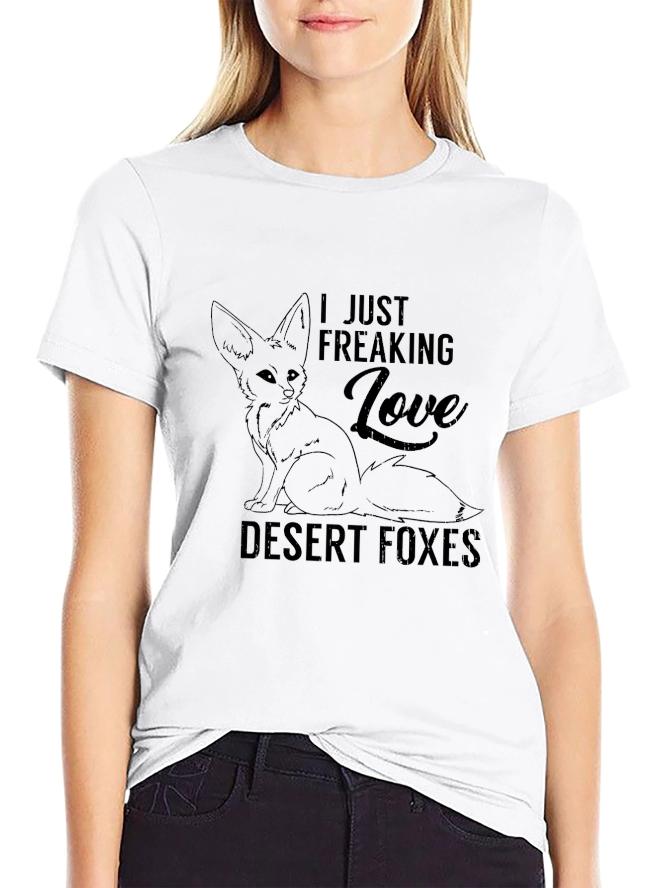 Black Desert Fox Graphic Tee - I Just Freaking Love Foxes view 9