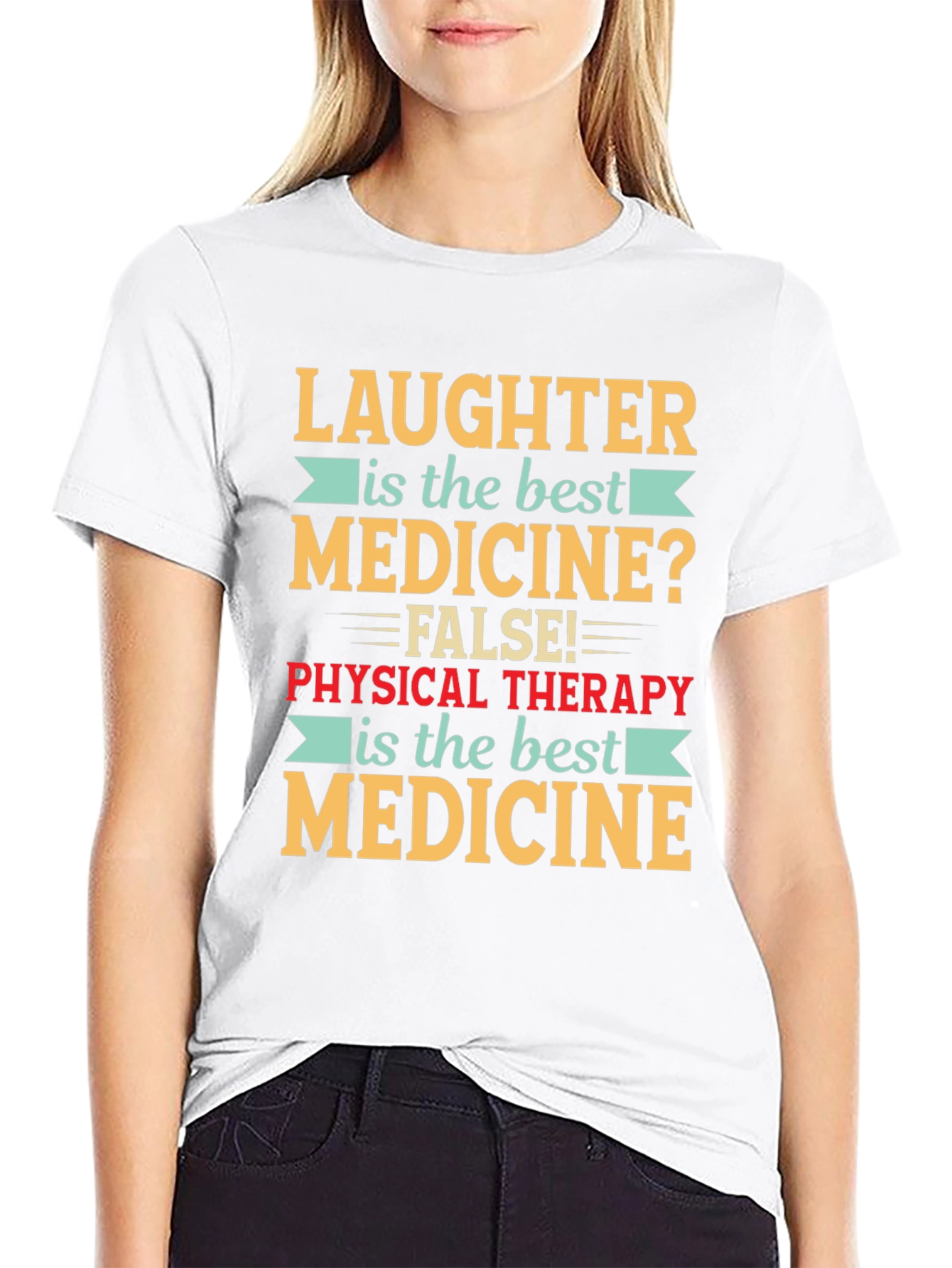 Black Laughter vs Therapy Graphic T-Shirt view 9