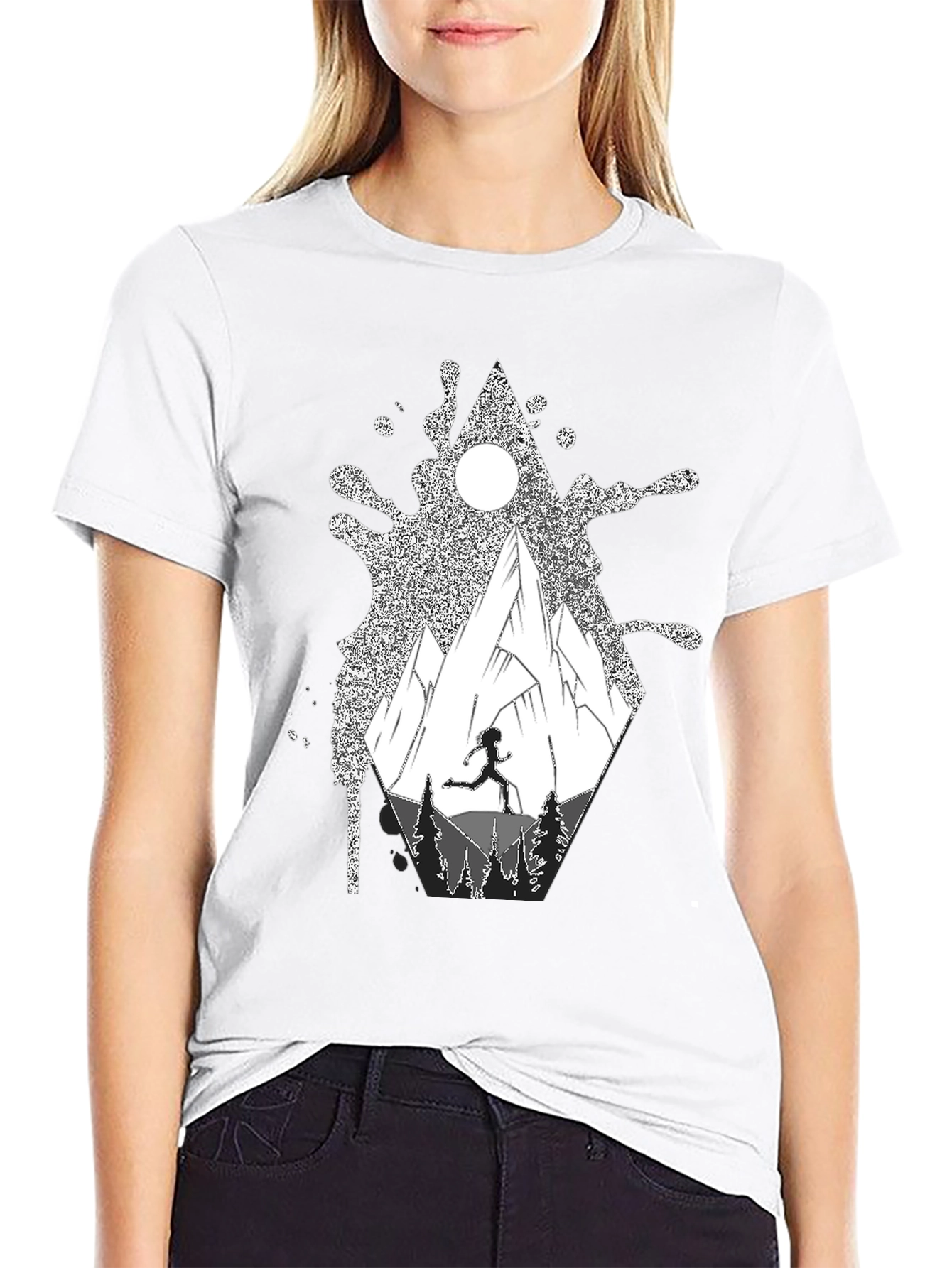 Black Adventure Mountain T-Shirt view 9