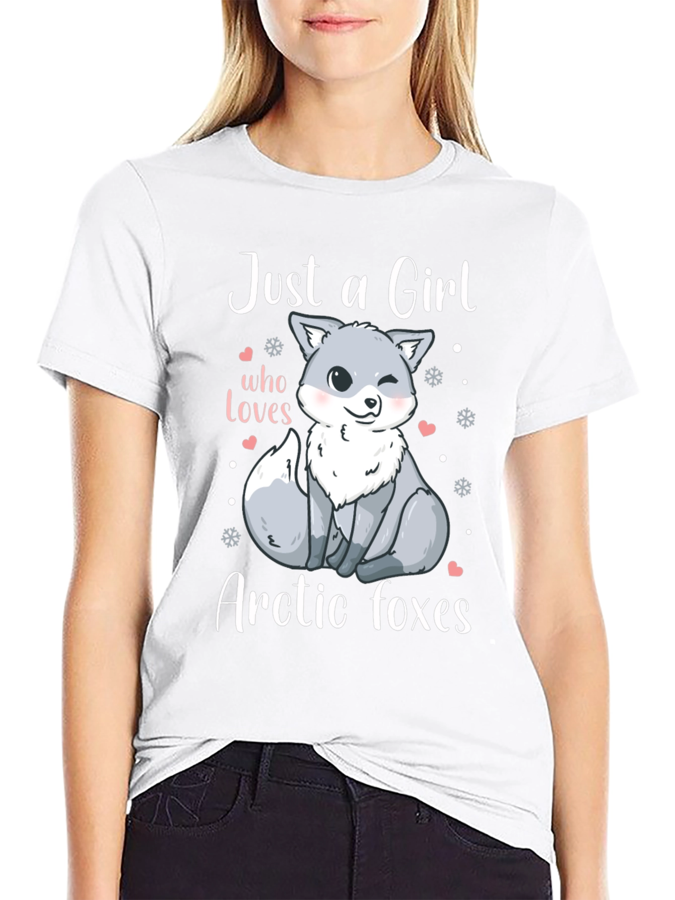 Black Girl Who Loves Arctic Foxes T-Shirt view 9