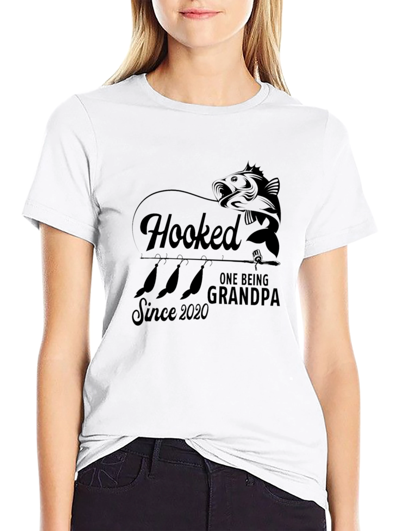 Black Hooked Grandpa Black Tee view 9