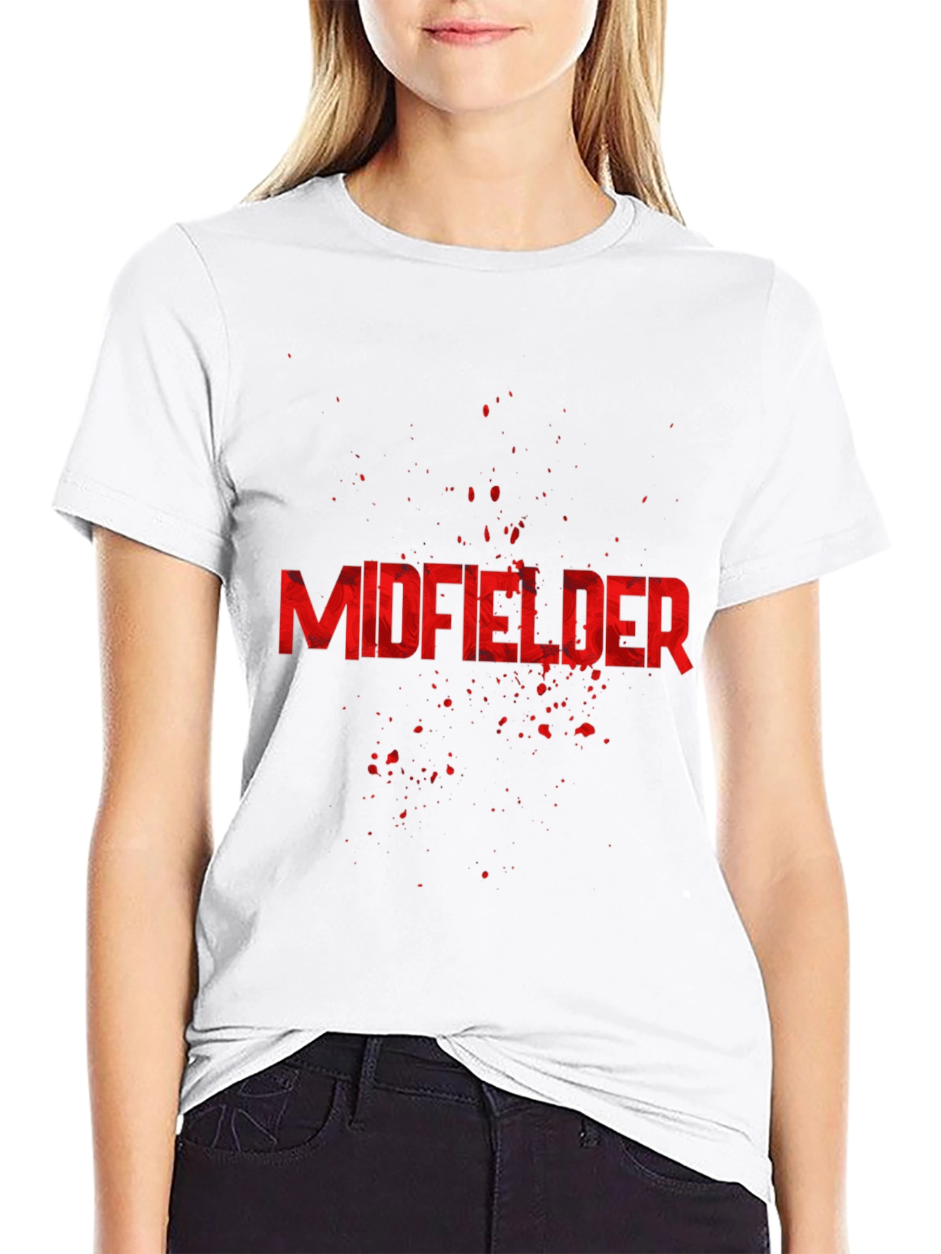 Black Midfielder Graphic T-Shirt - Soccer Fan Apparel view 9