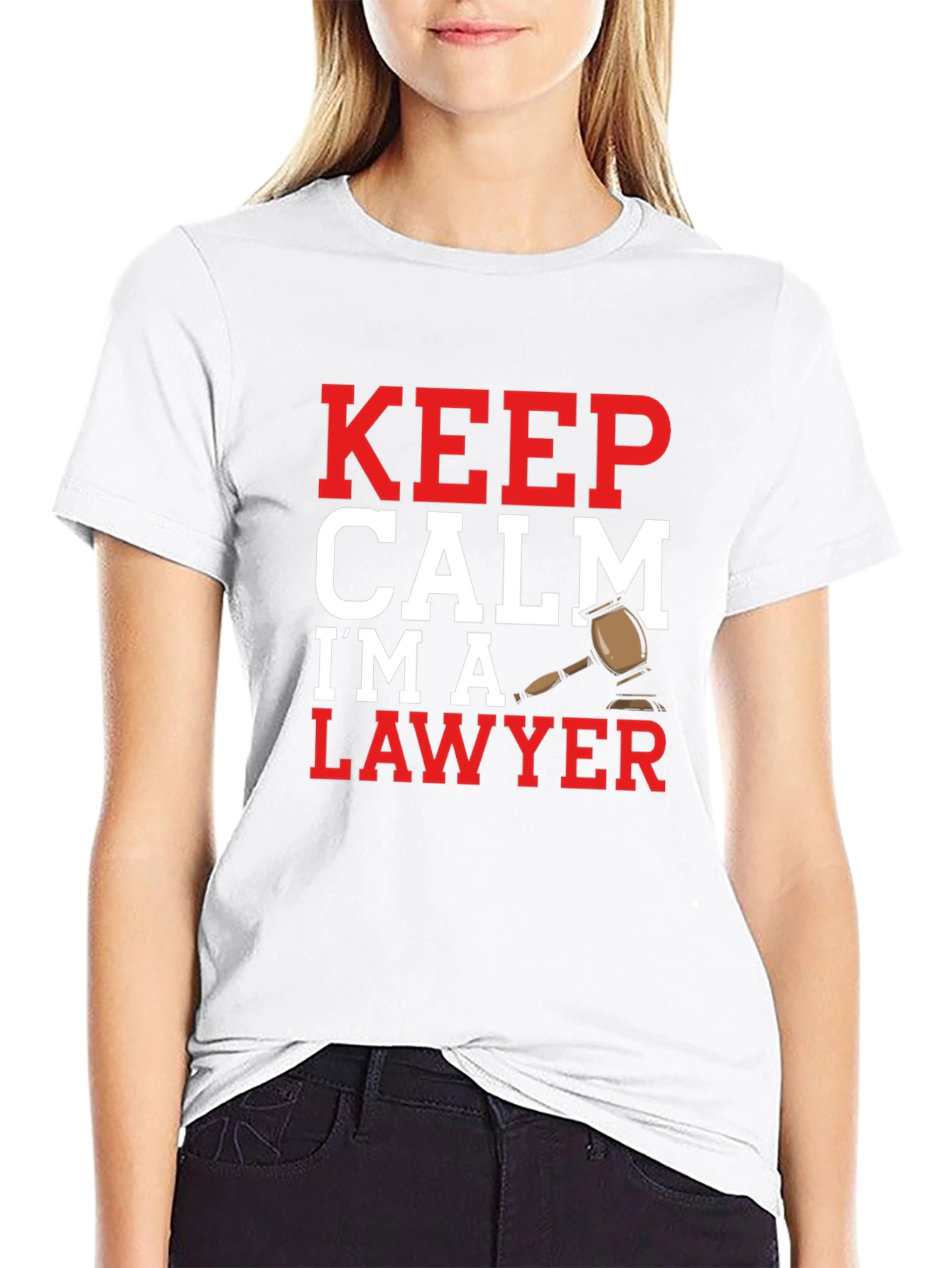 Black Keep Calm I'm A Lawyer T-Shirt - Novelty Law Attorney Tee view 9