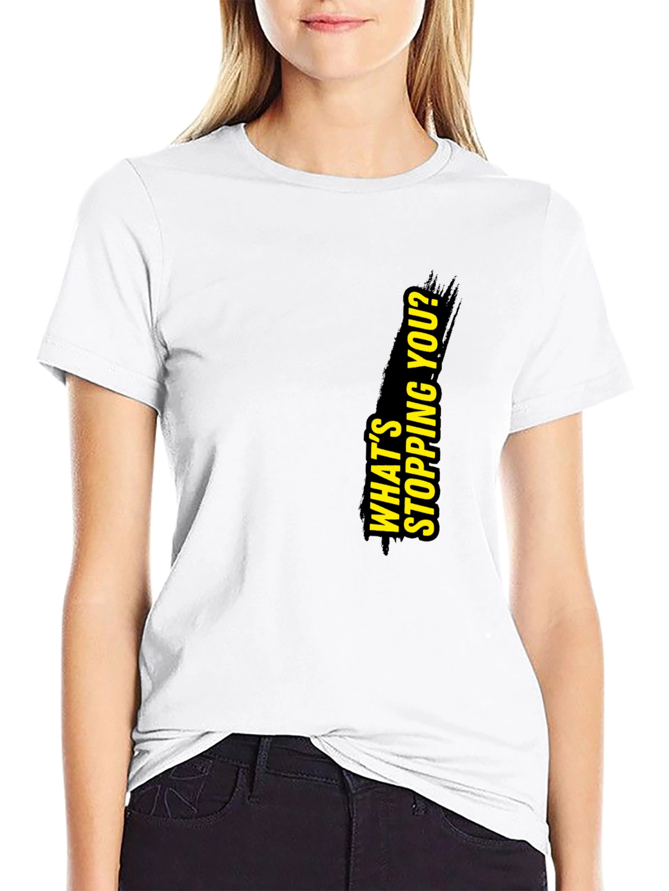 Black Motivational Black Graphic T-Shirt view 9