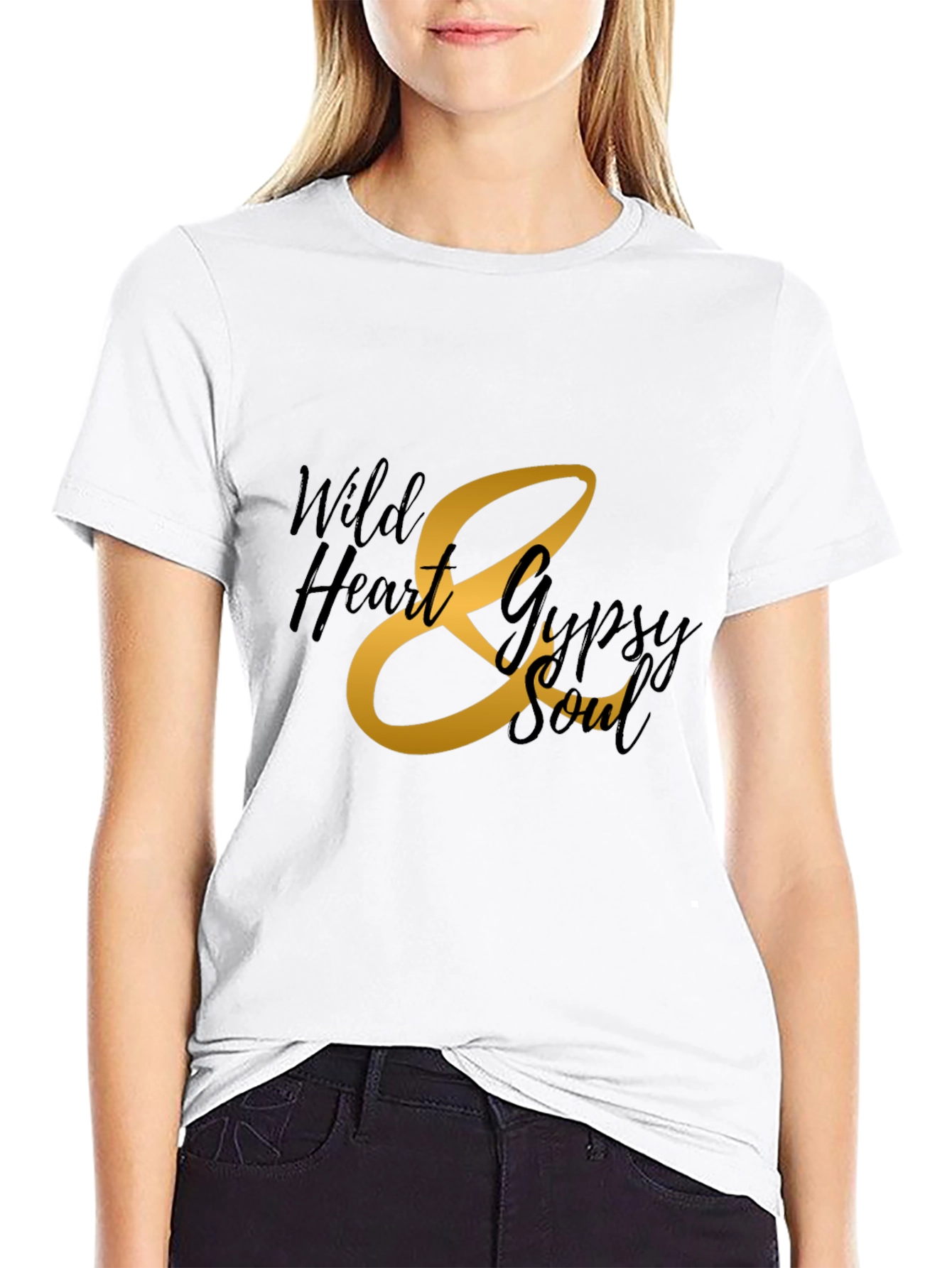 Black Wild Heart Gypsy Soul Graphic Tee view 9