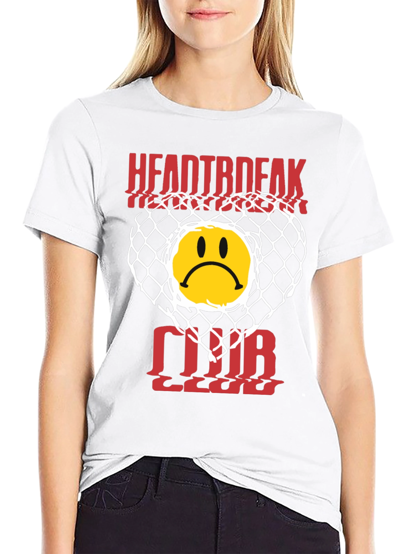 Black Heartbreak Club Graphic Tee - Black Cotton T-Shirt view 9