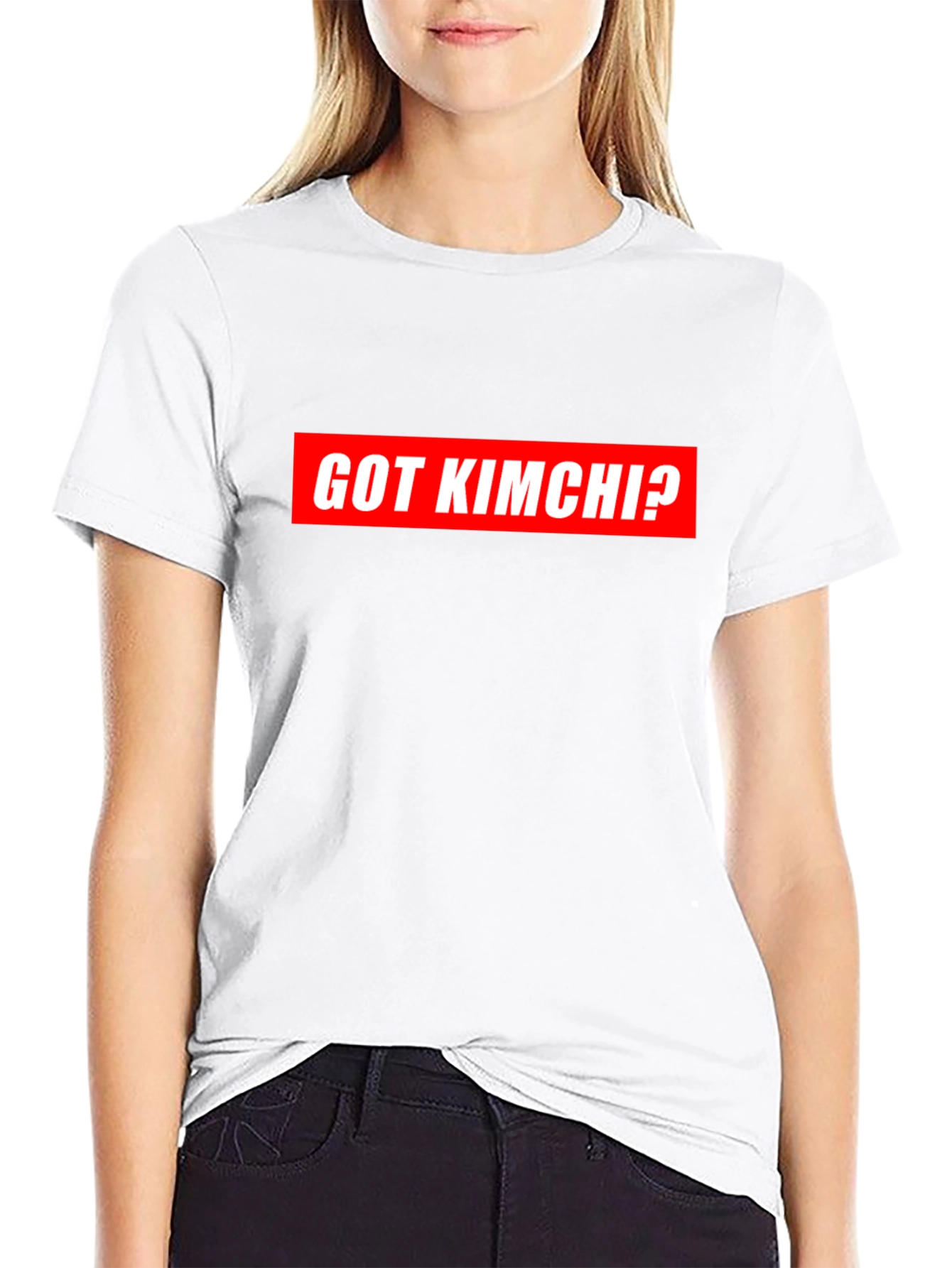 Black Got Kimchi? Black Graphic Tee view 9