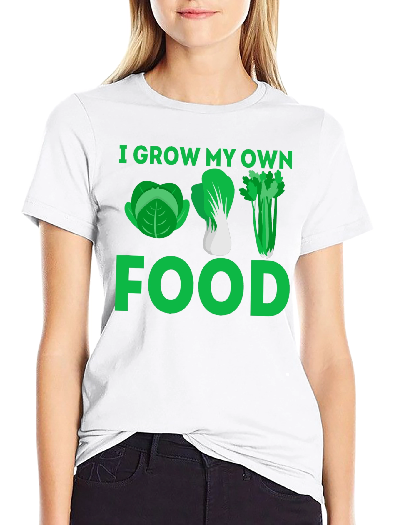 Black I Grow My Own Food T-Shirt - Gardening Tee view 9