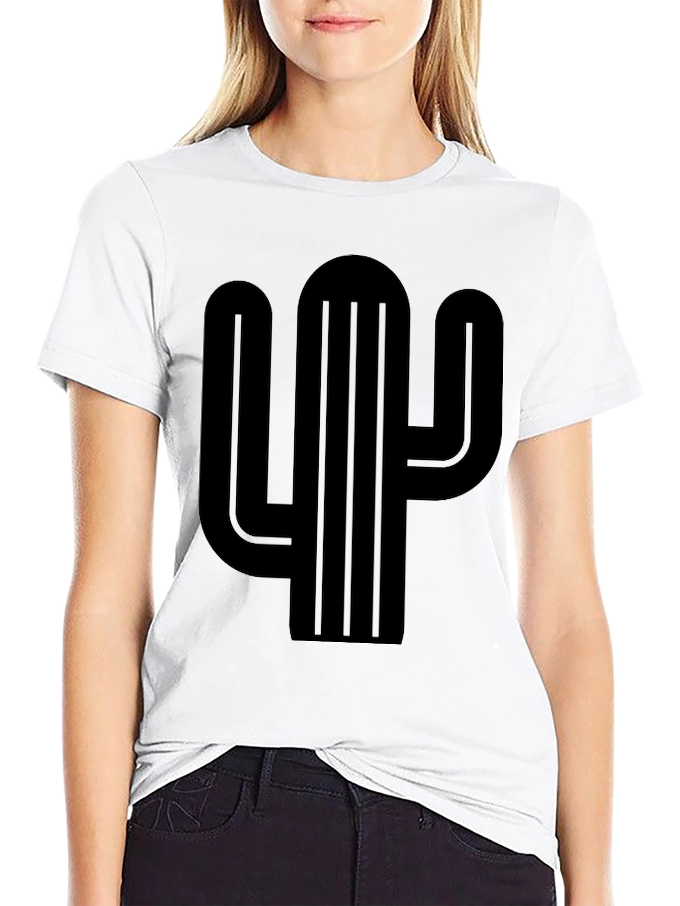 Black Black Cactus Graphic Tee - Desert Style Shirt view 9