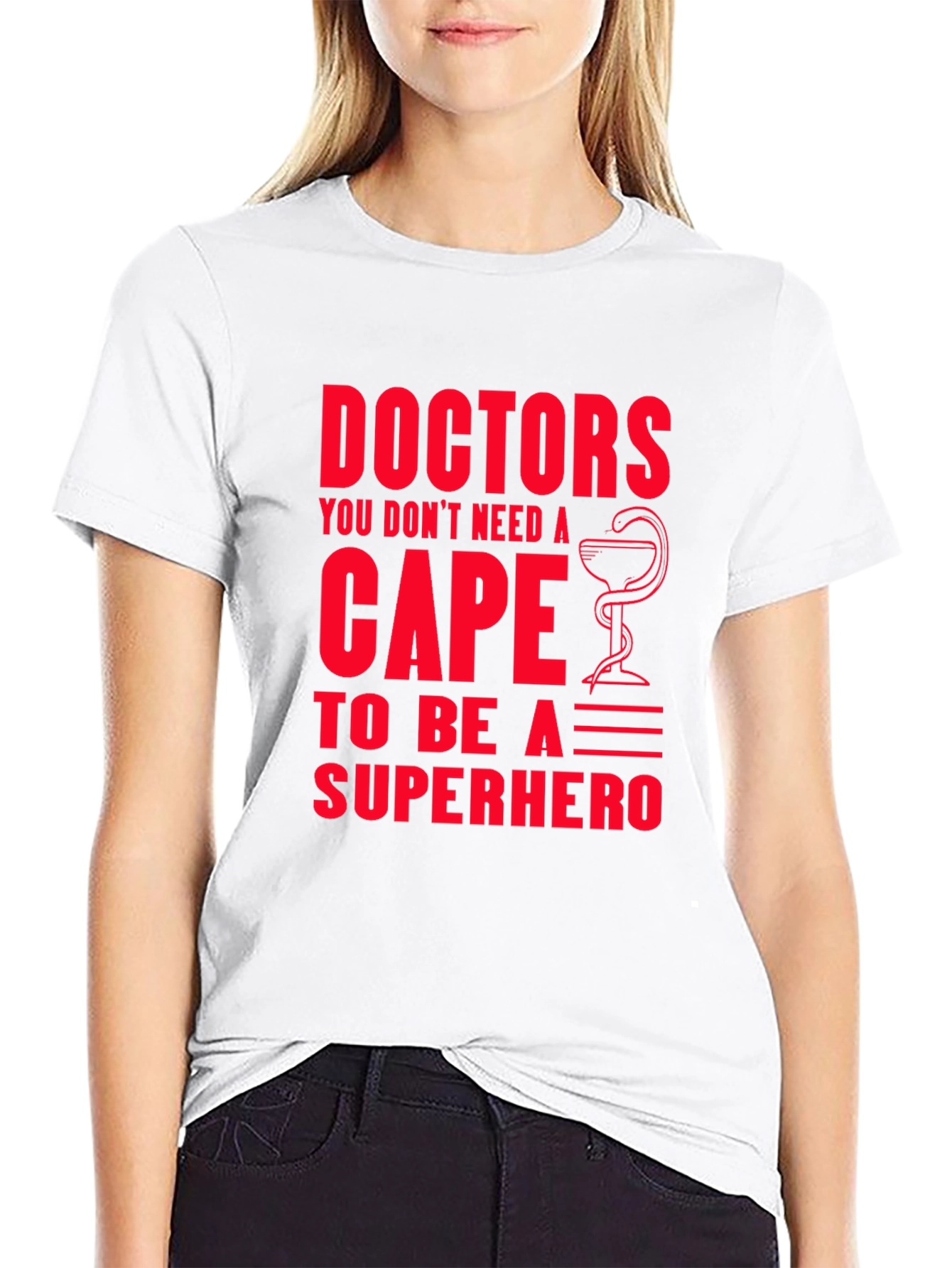 Black Doctors Superhero Graphic Tee - Black Cotton T-Shirt view 9