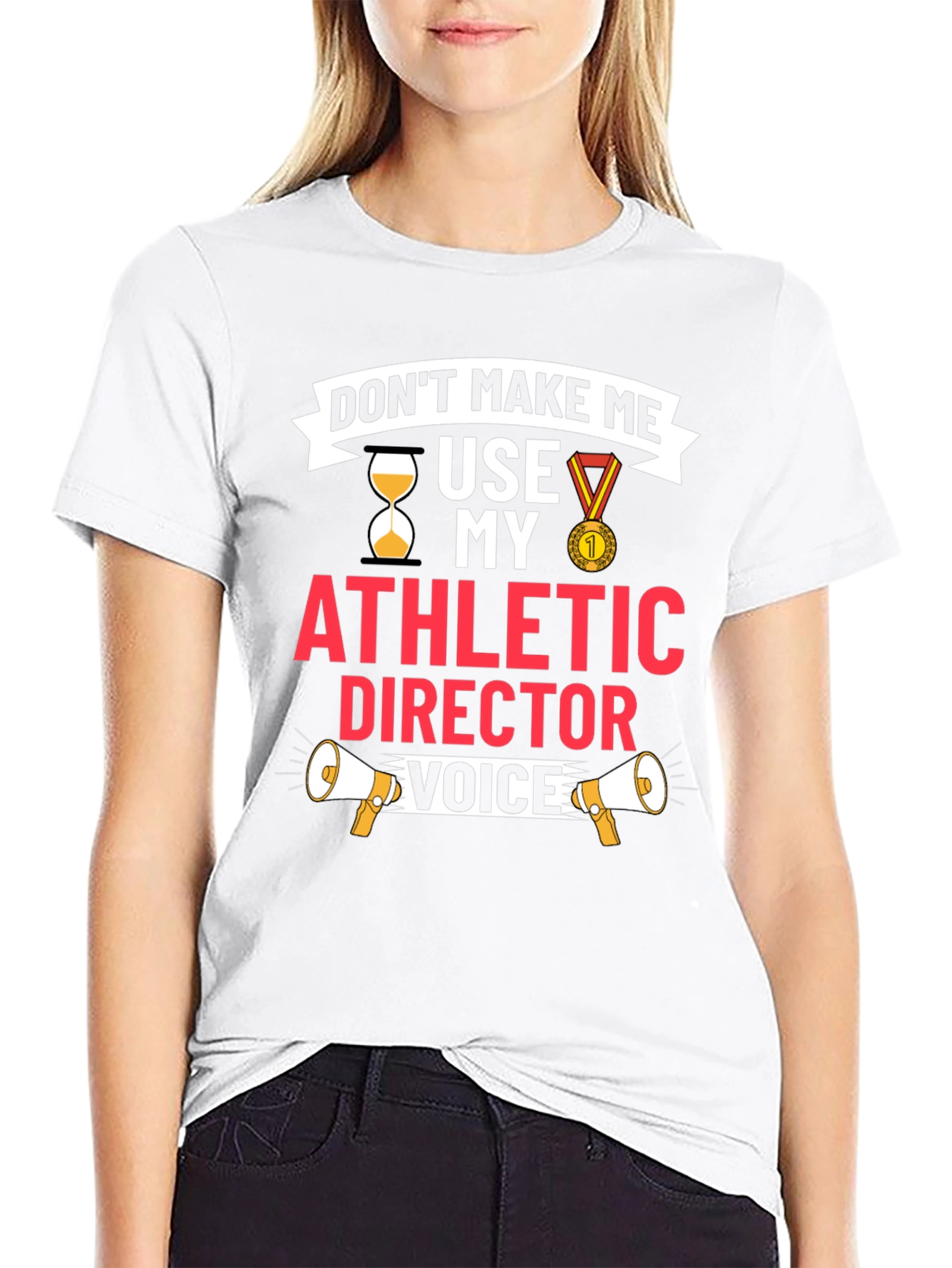 Black Athletic Director Voice T-Shirt view 9