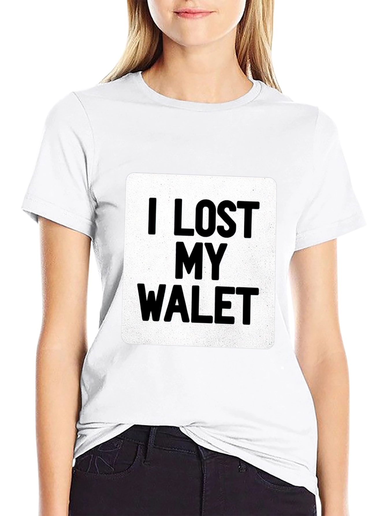 Black I LOST MY WALET Graphic T-Shirt - Black view 9