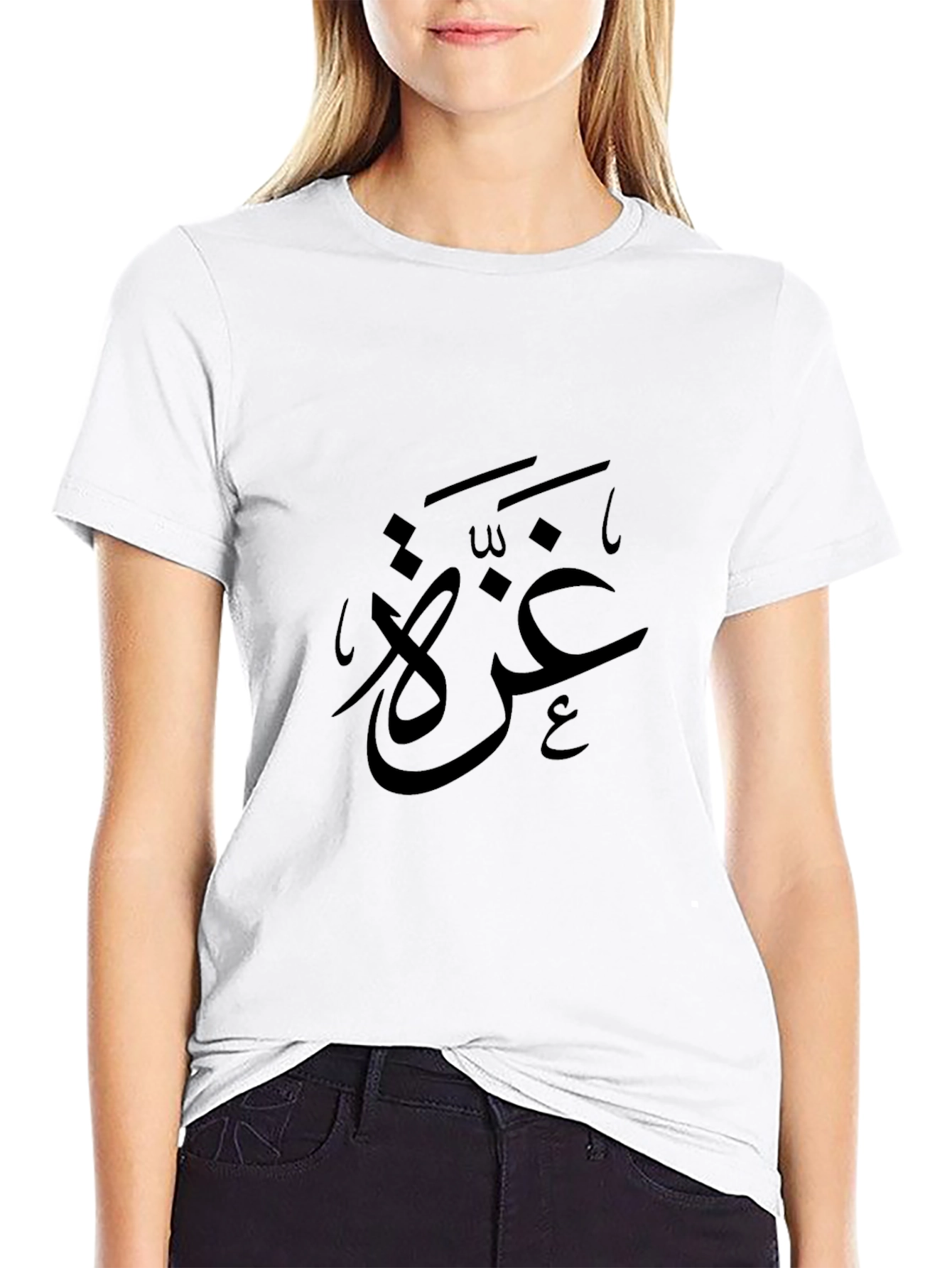 Black Black T-Shirt with Arabic Calligraphy Design view 9