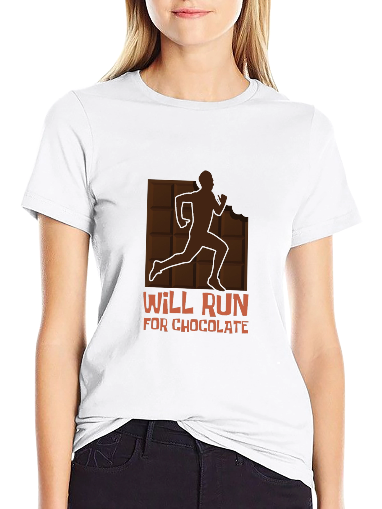 Black Will Run for Chocolate Graphic Tee - Black Cotton Shirt view 9