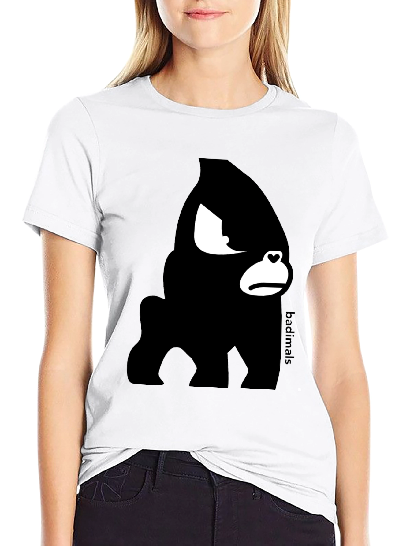 Black Badimals Black Gorilla Graphic T-Shirt view 9