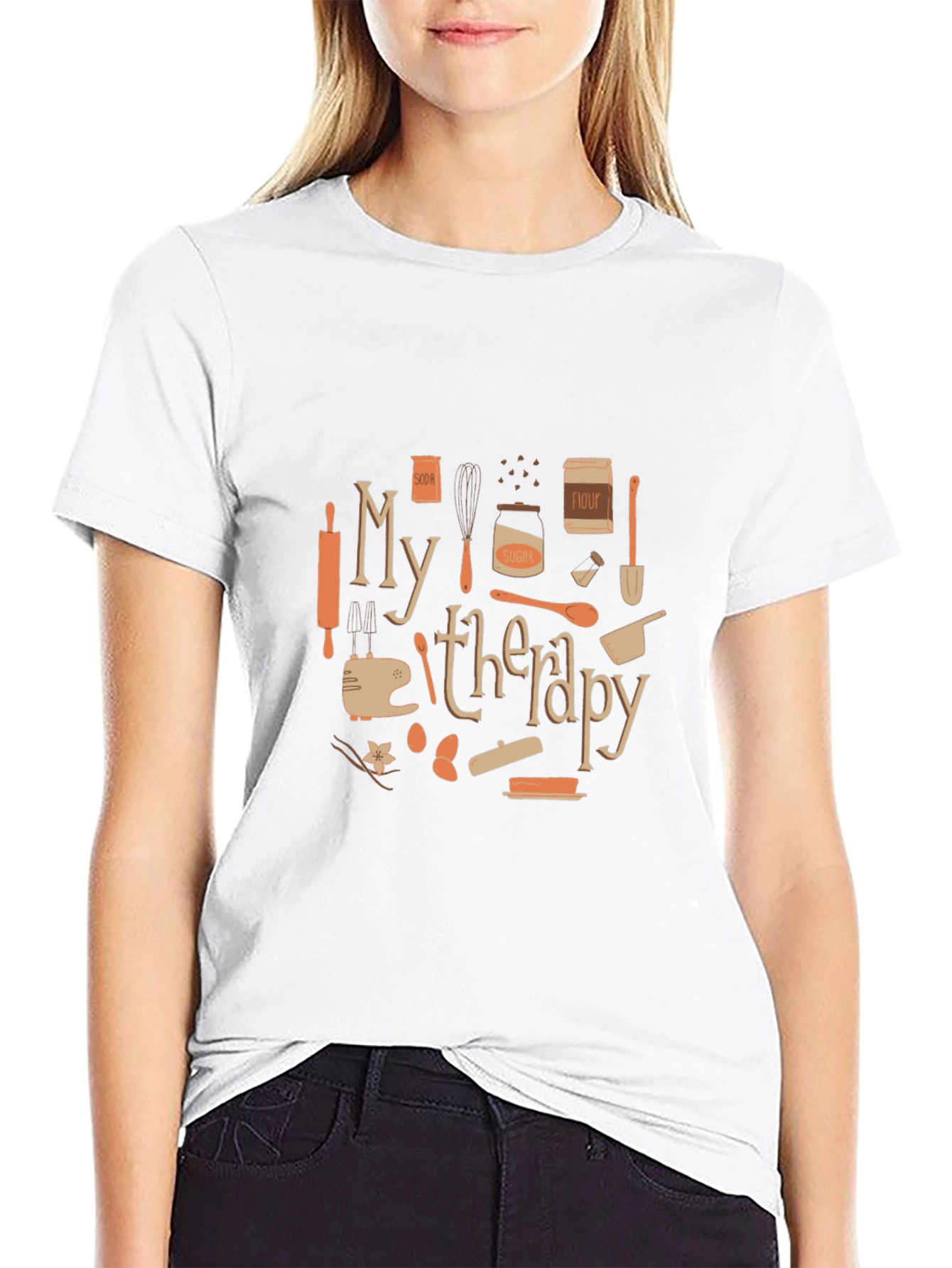 Black Baking Therapy T-Shirt - Baker's Delight view 9