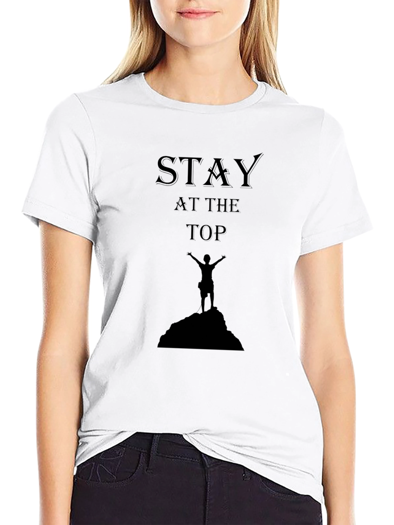 Black Stay at the Top Black T-Shirt view 9