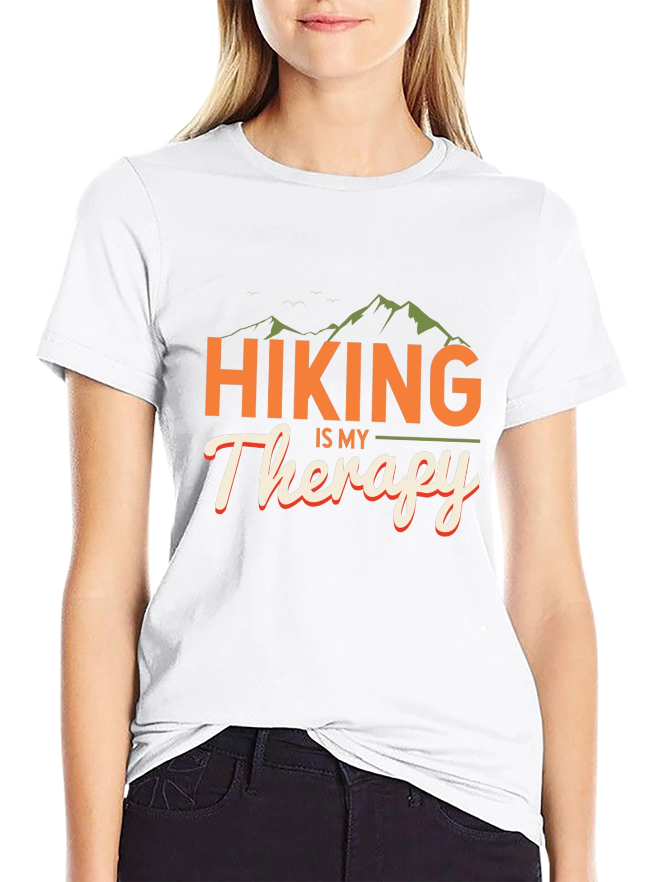Black Hiking is My Therapy T-Shirt view 9