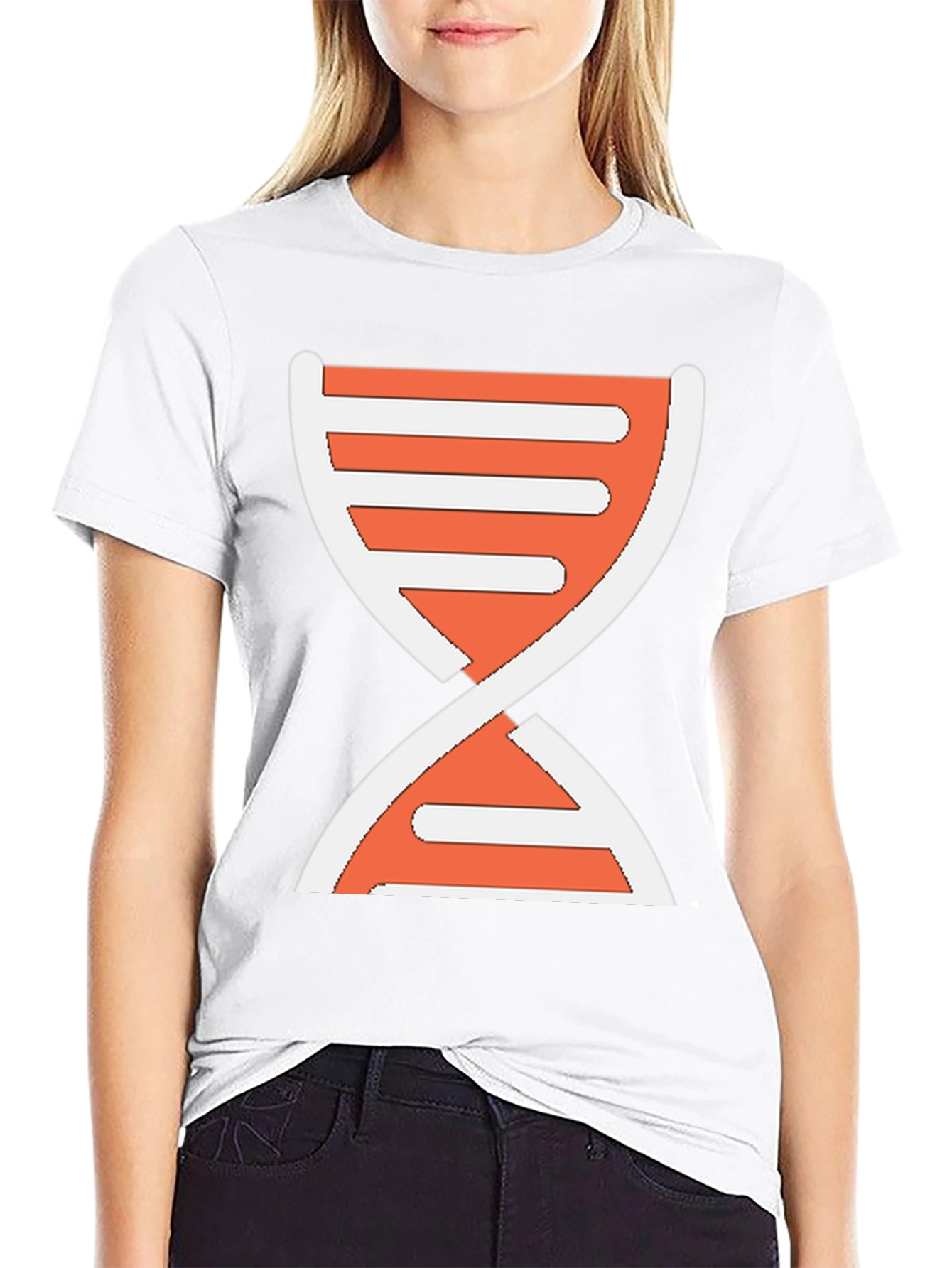 Black DNA Graphic Print T-Shirt - Casual Wear view 9