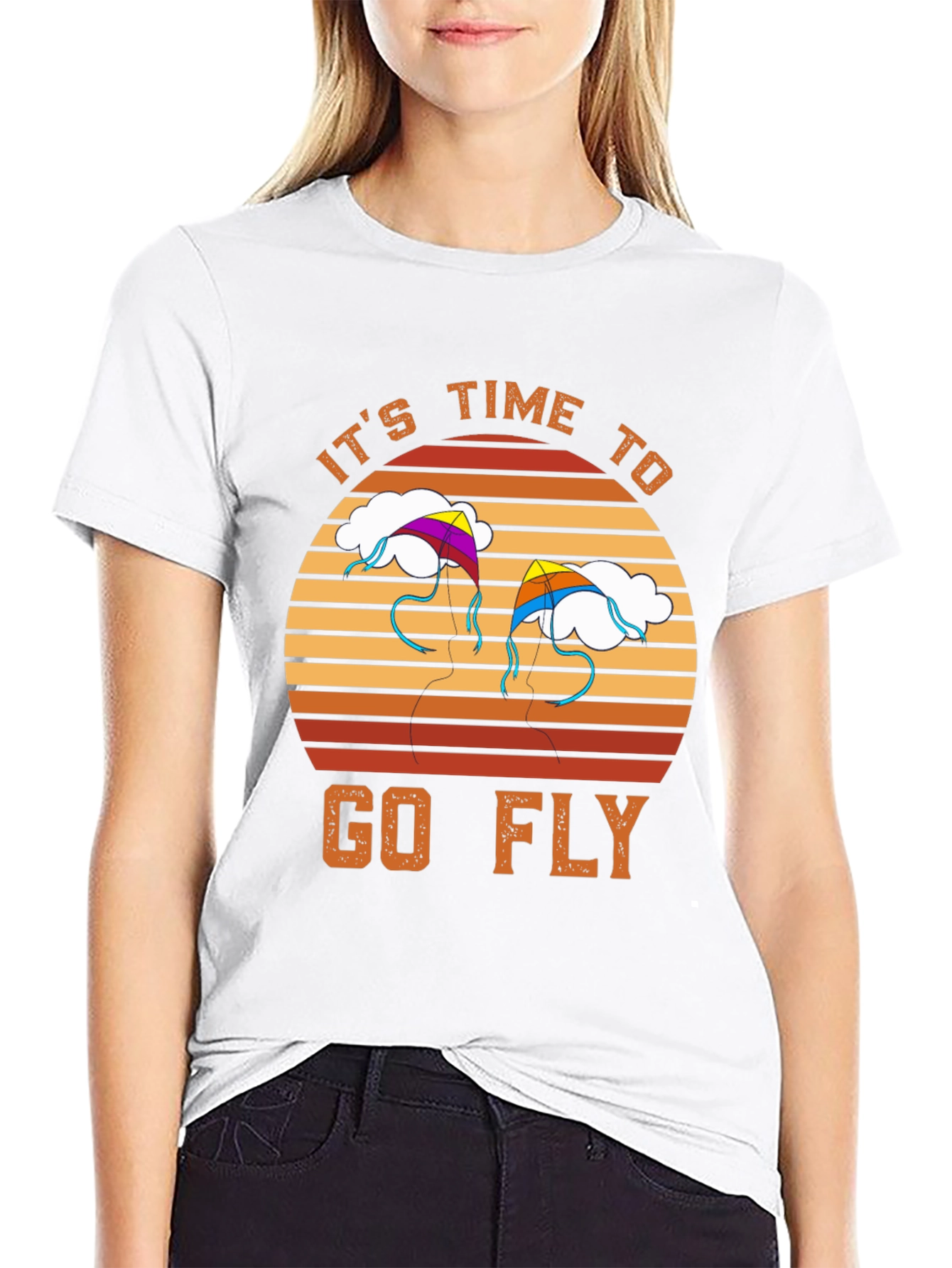 Black It's Time to Go Fly T-Shirt view 9