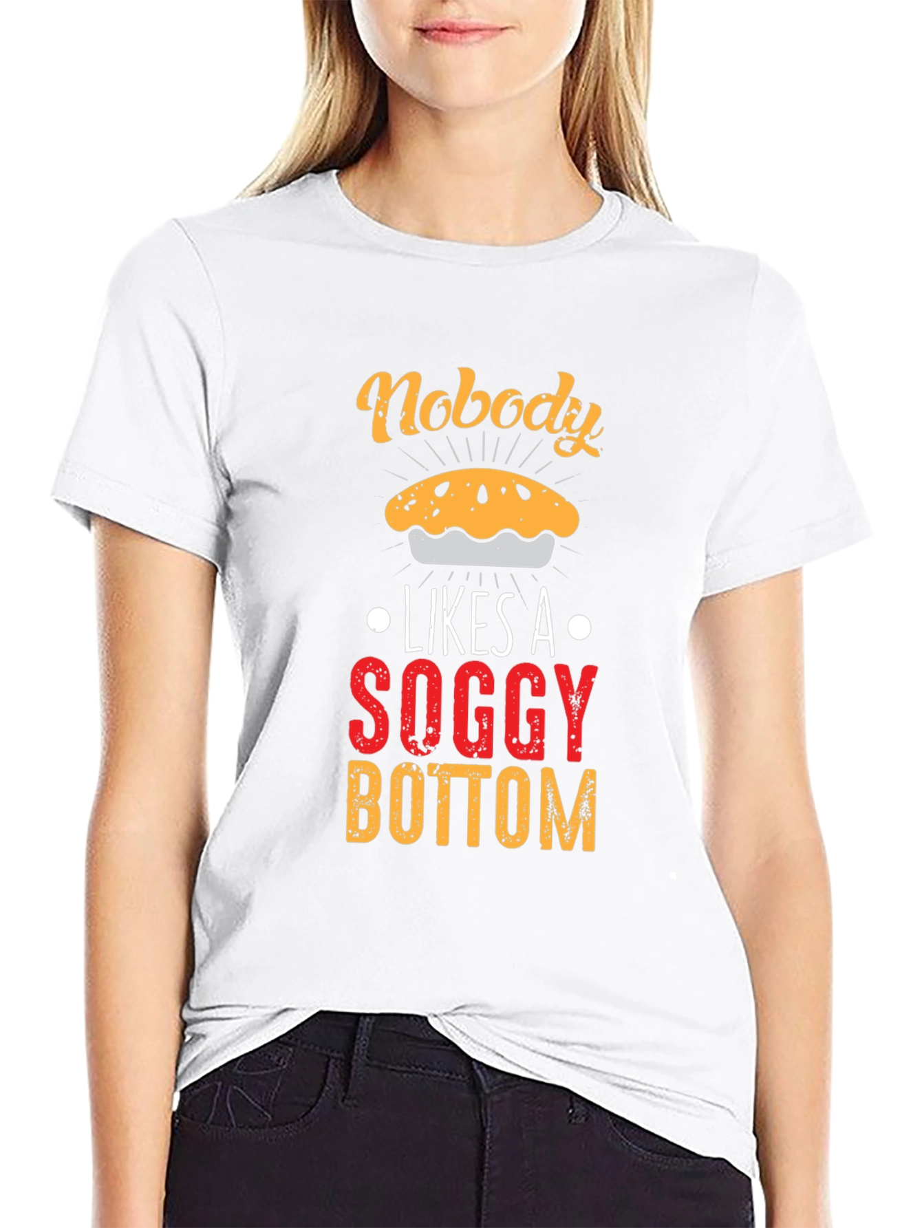 Black Nobody Likes Soggy Bottom T-Shirt view 9
