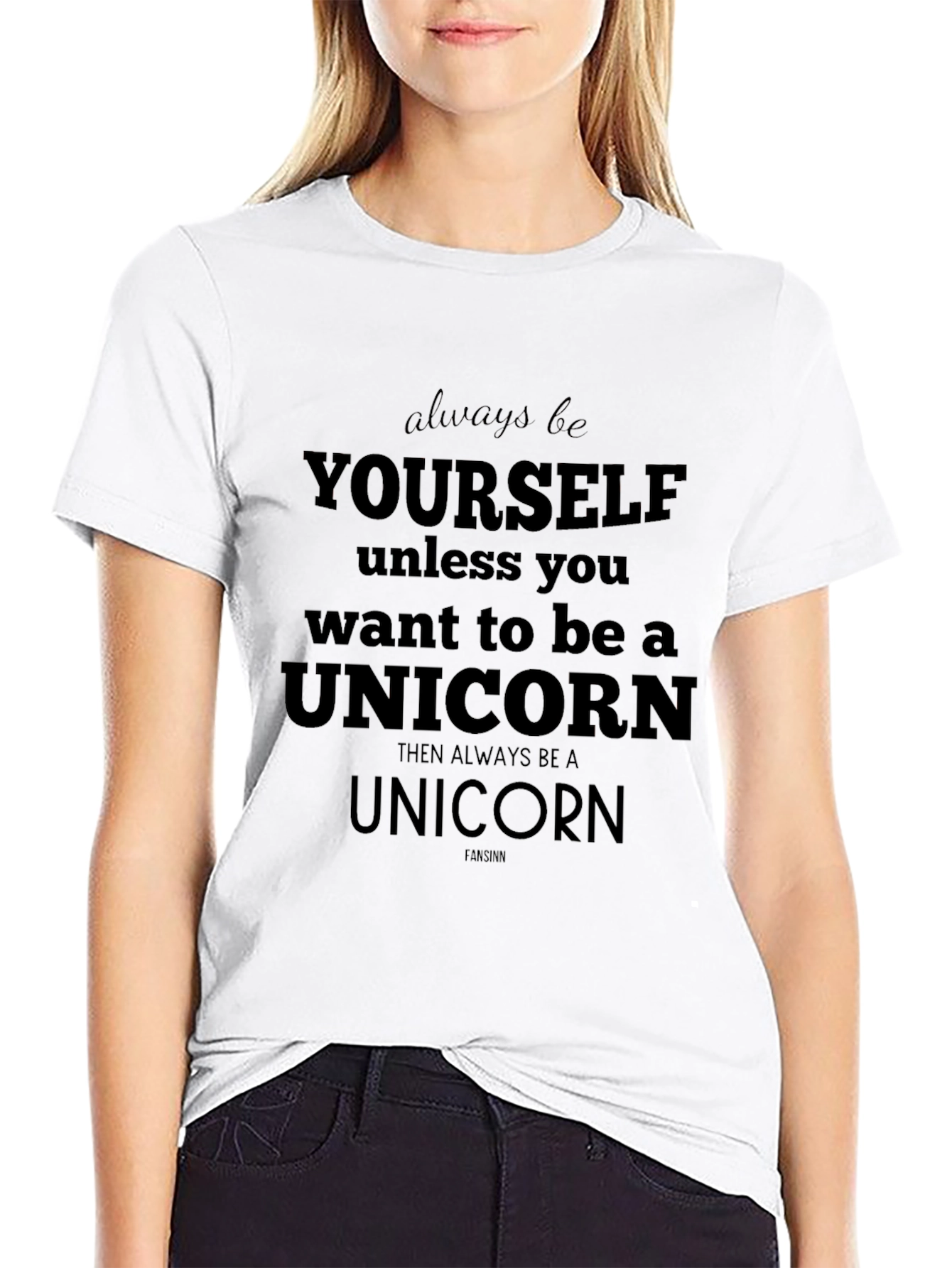 Black Always Be Yourself Unisex Graphic Tee view 9