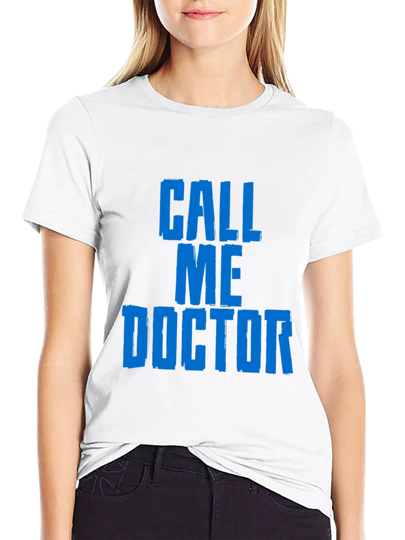 Black Call Me Doctor Graphic Tee - Black view 9
