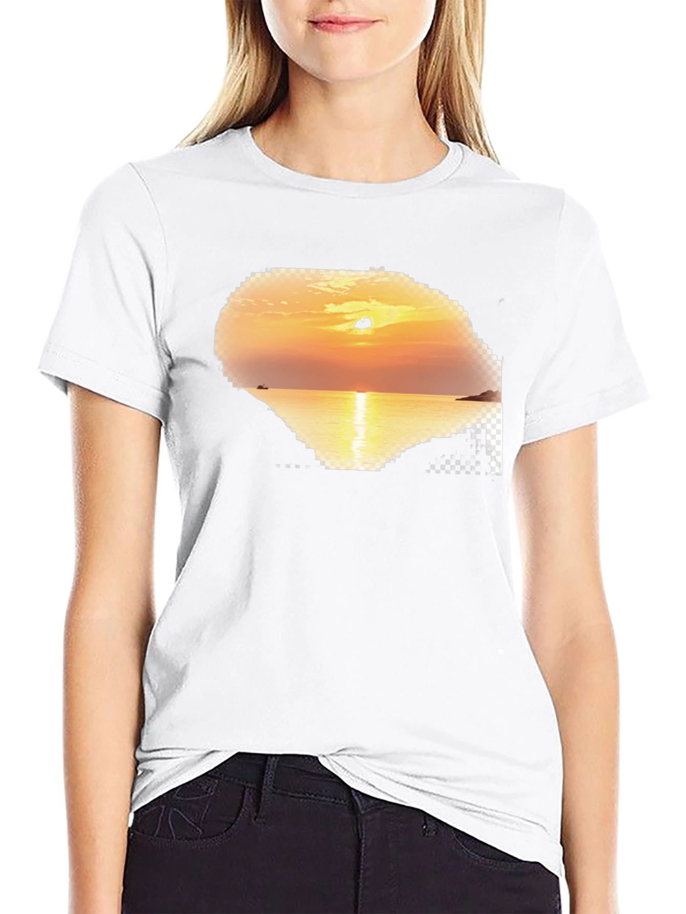 Black Sunset Beach Graphic Tee - Coastal Vibes view 9