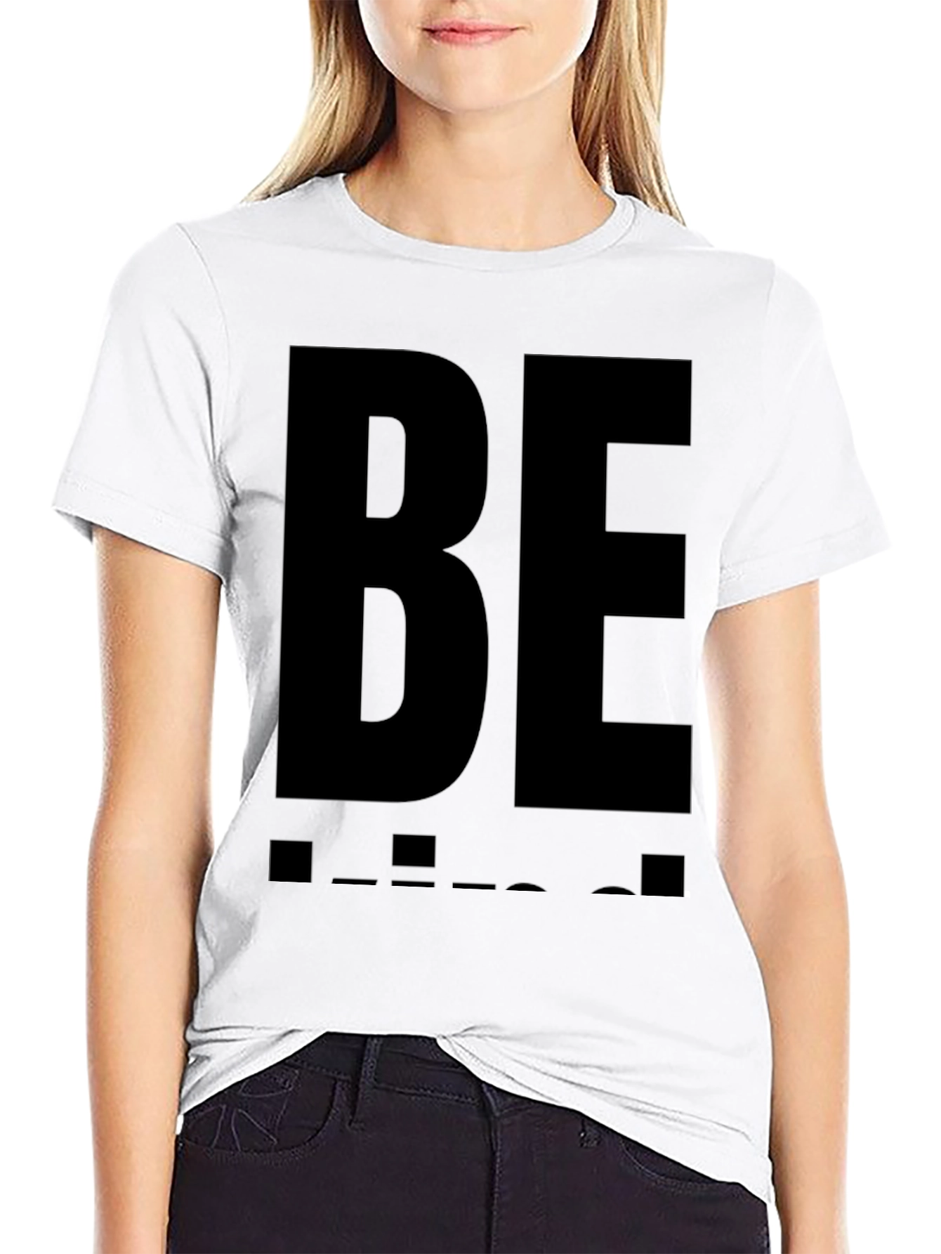 Black Be Kind Graphic Tee - Black Short Sleeve Casual Shirt view 9