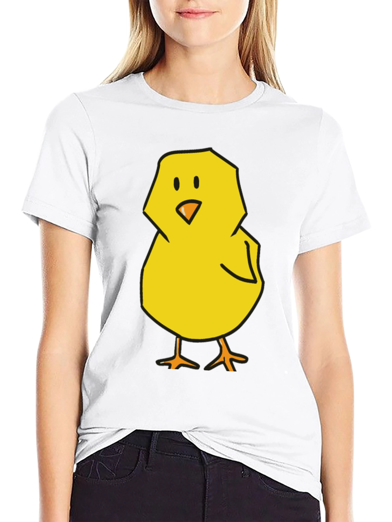 Black Cute Chick Graphic Tee - Black T-Shirt view 9